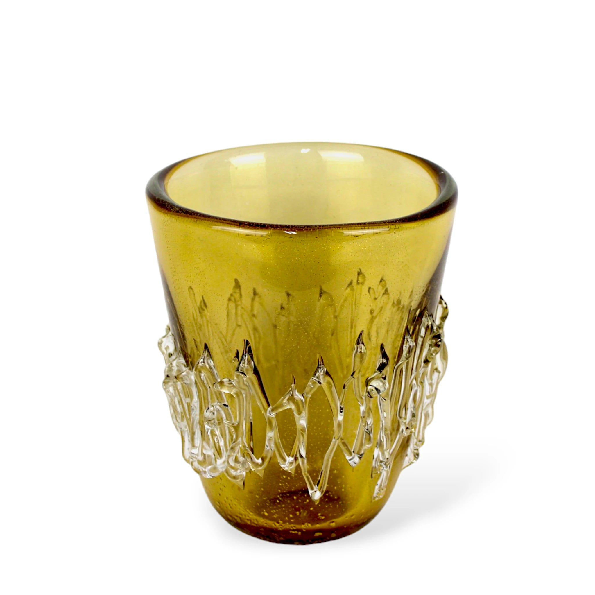 Vaso de Cristal Murano Pequeno Amarelo