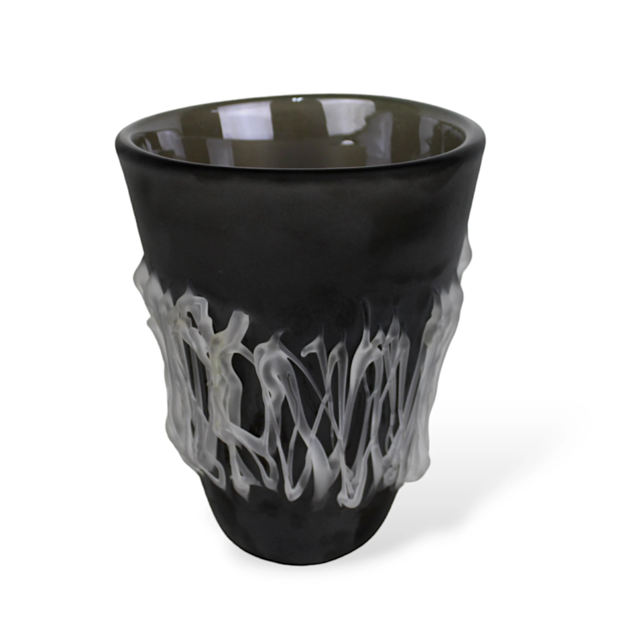 Vaso de Cristal Murano Preto