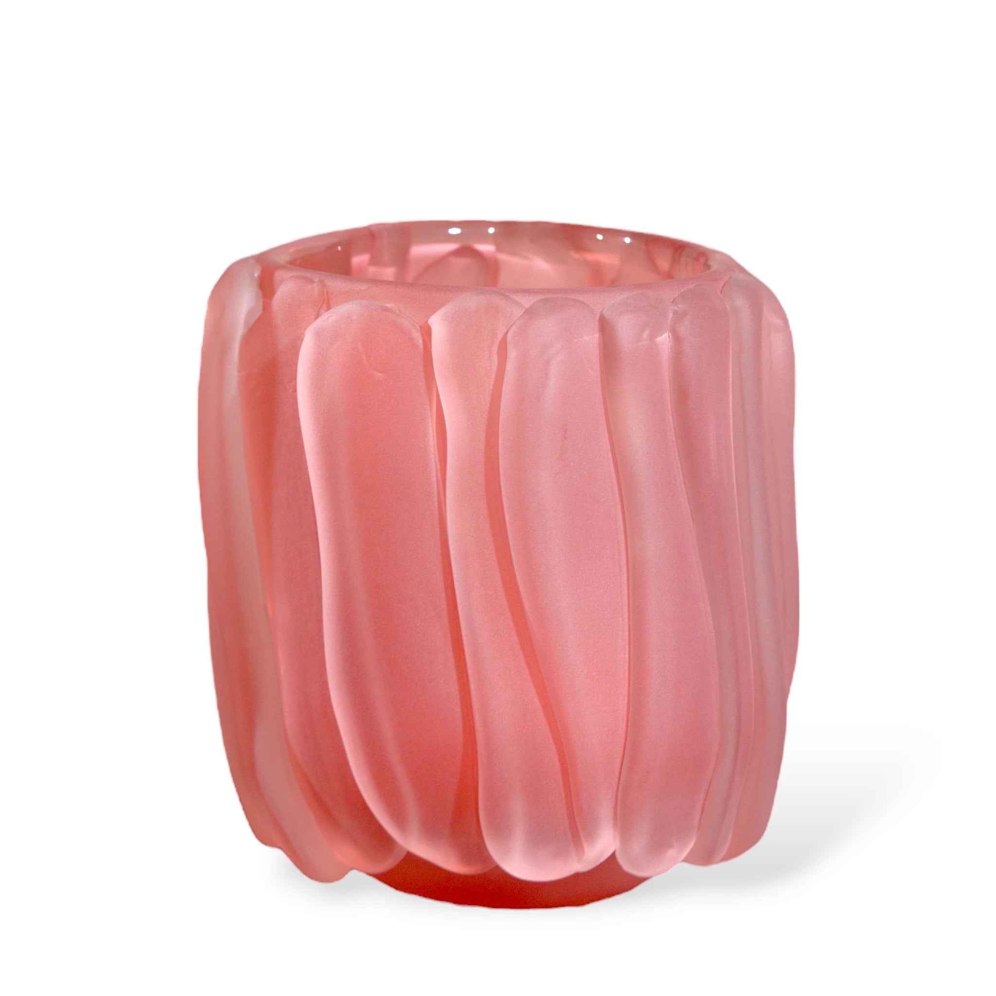 Vaso de Murano em Cristal Rosa Médio