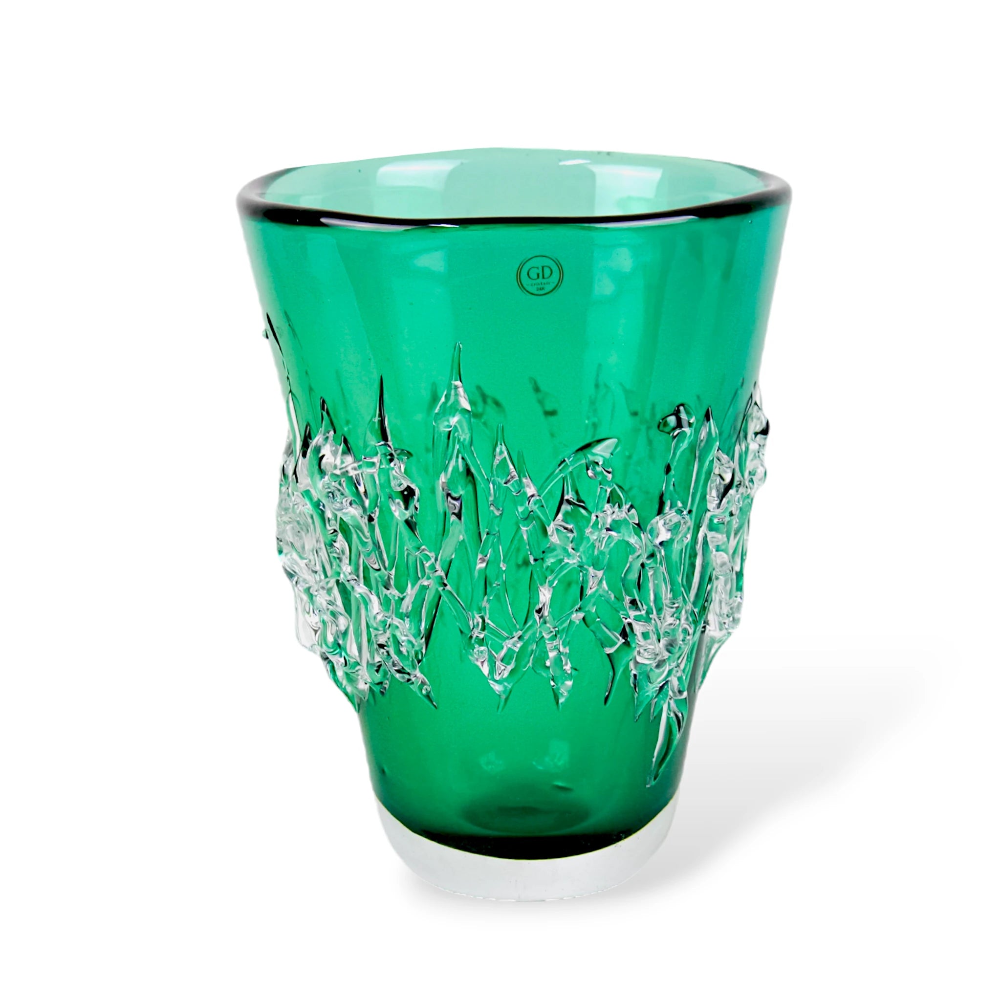 Vaso de Cristal Verde Murano