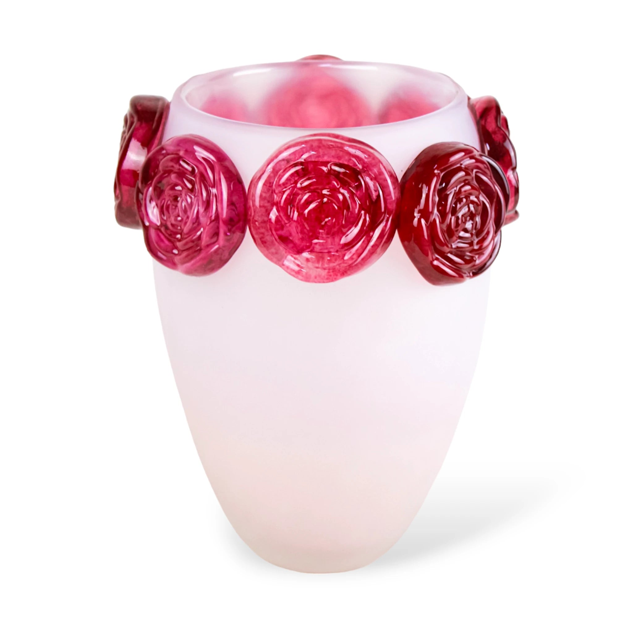 Vaso Rosas Murano Rosa Choque