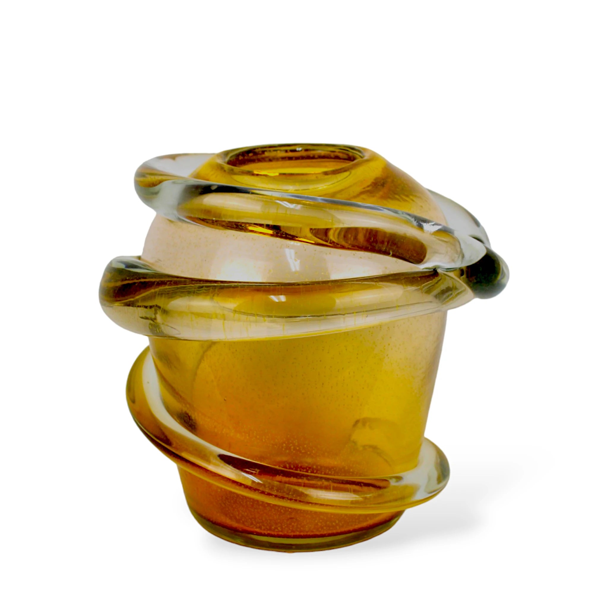 Vaso de Murano Cristal Desenhado Artesanato