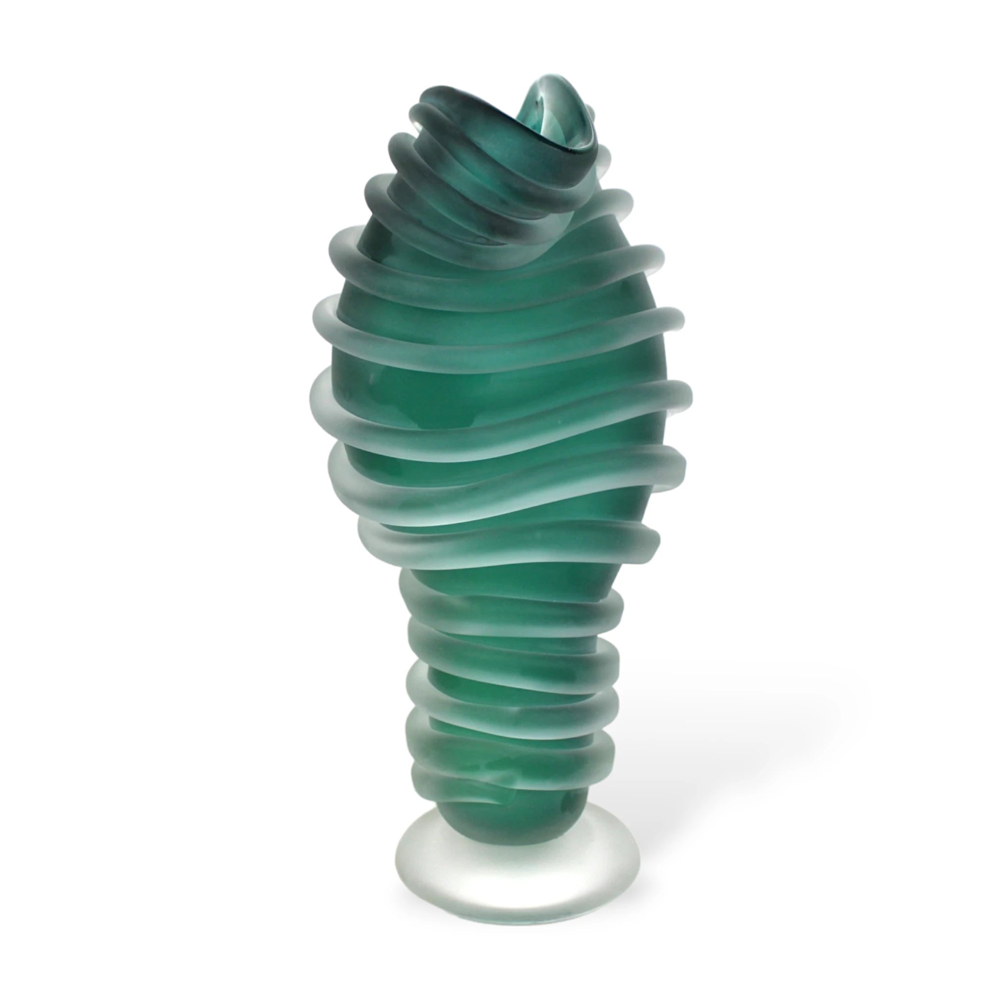 Peça Escultura Vaso de Cristal Murano Grande