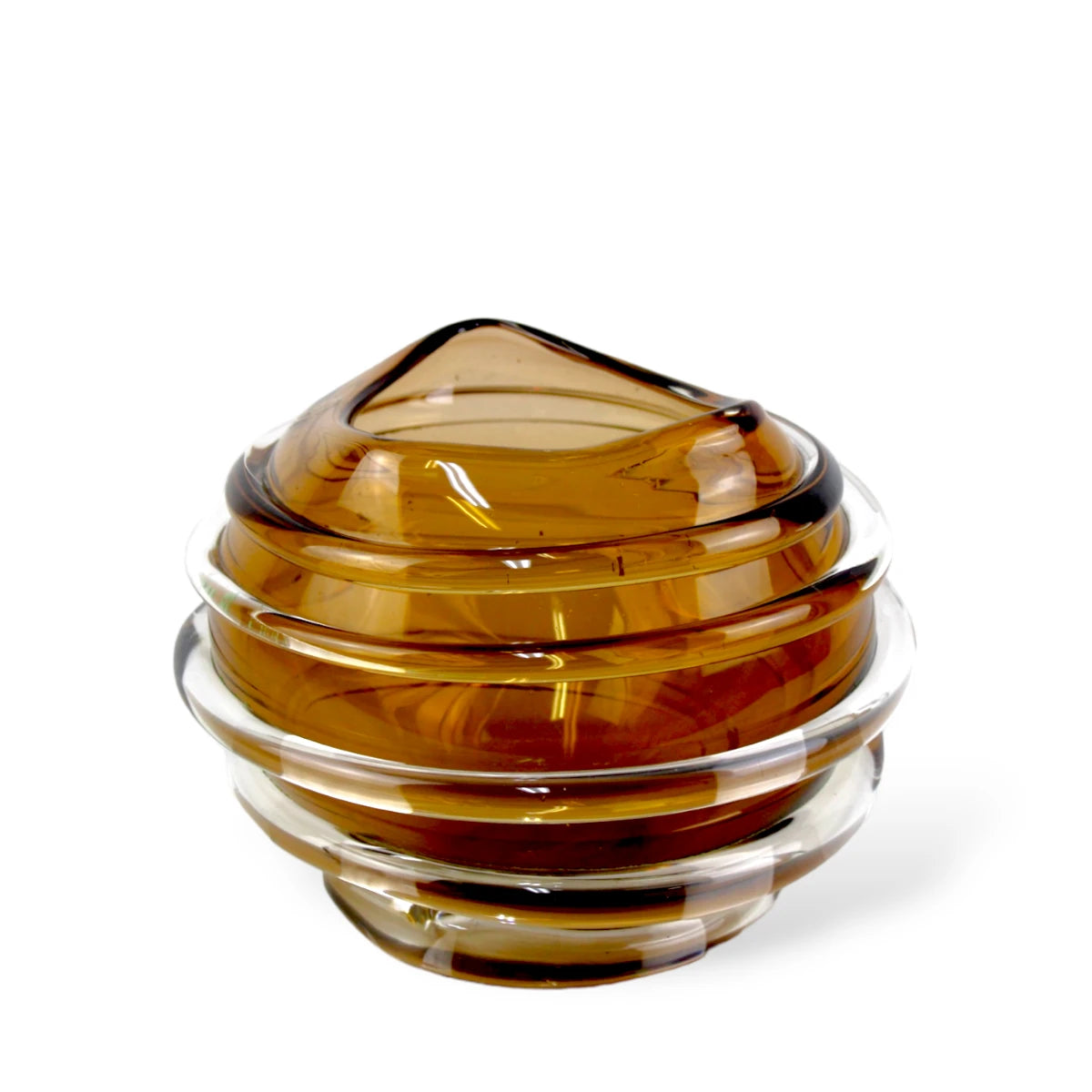 Vaso Marrom de Cristal Murano Pequeno