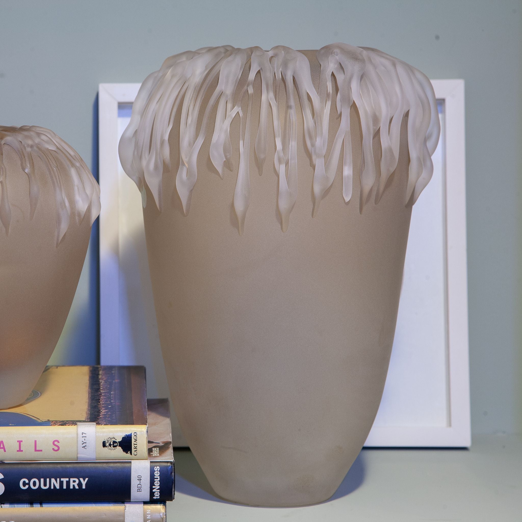 Vaso de Cristal em Murano Fosqueado
