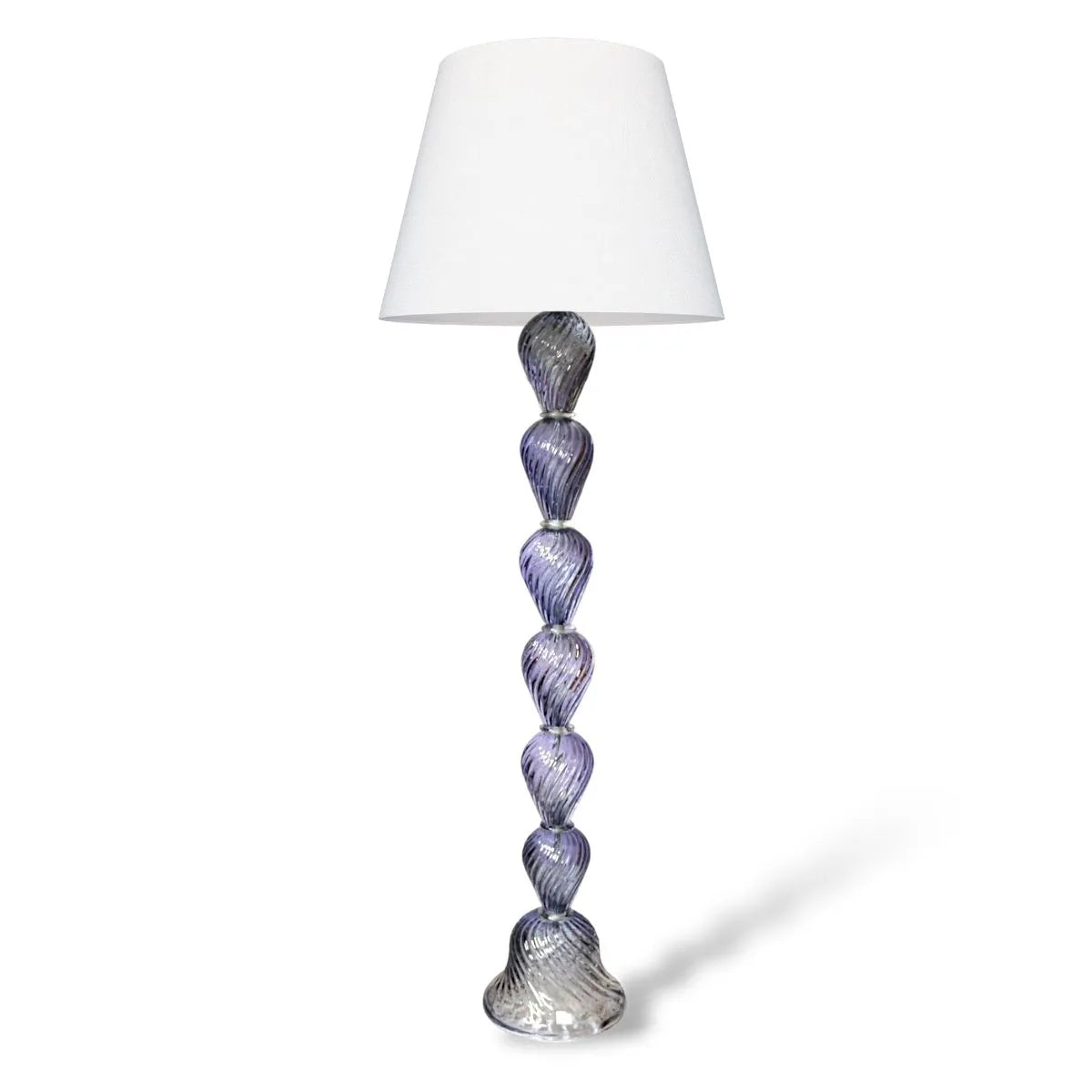 Abajur de Chão Grande Ovale Azul Fumaça