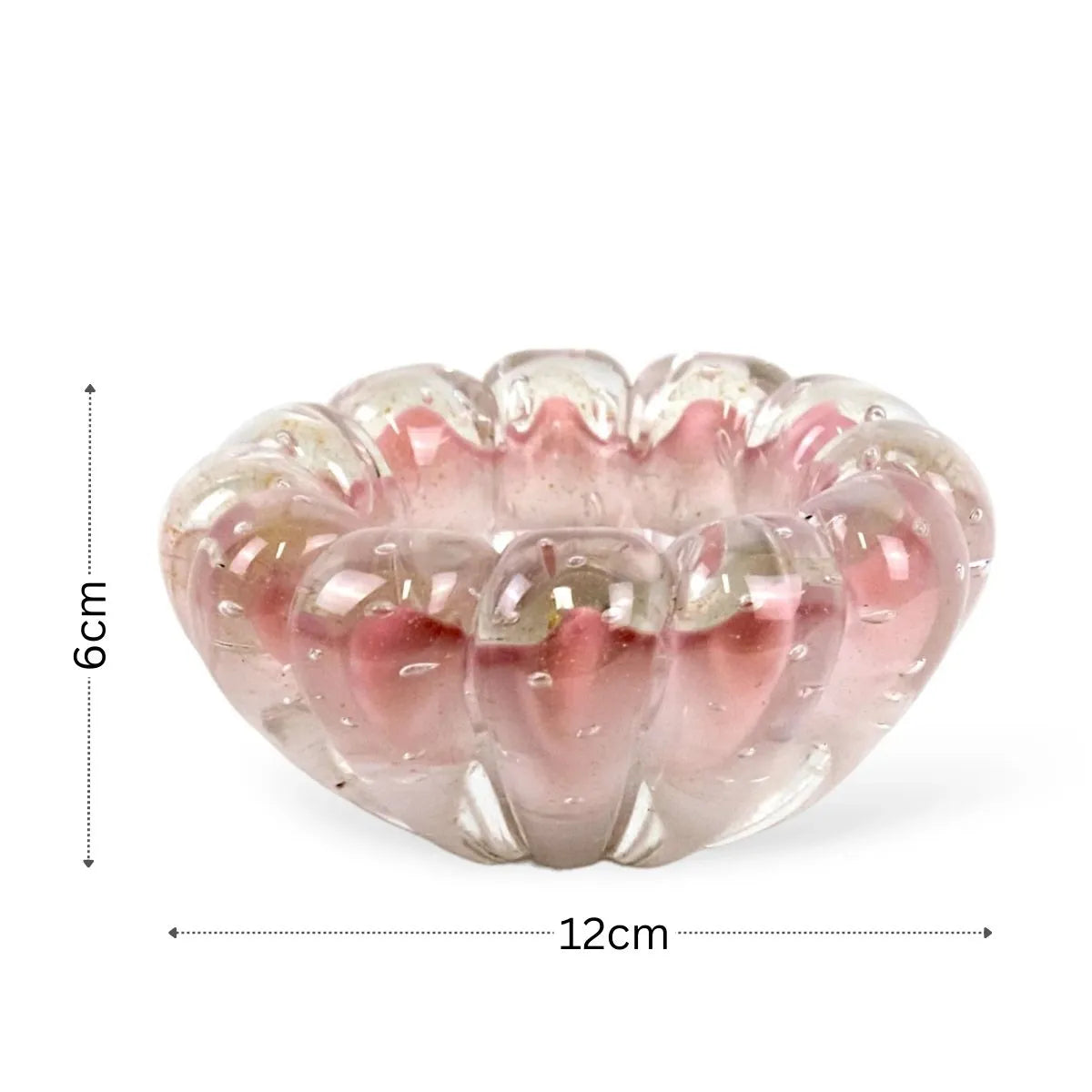 Porta Joias Bowl Murano com Ouro - P