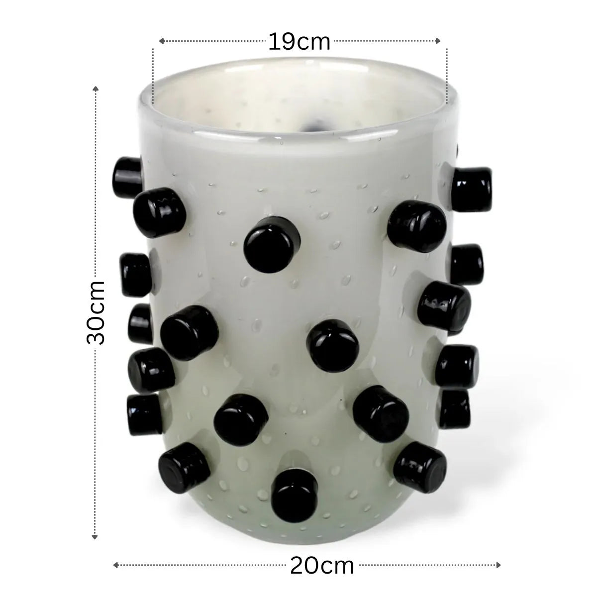 Vaso Pinha Médio em Murano Medidas