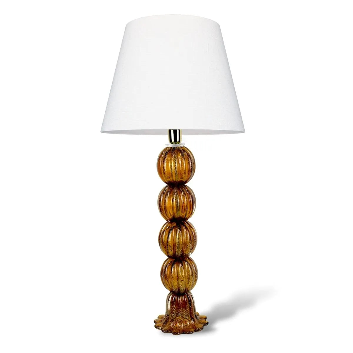 Abajur Murano Grande Ambar com Pó de Ouro Marrom