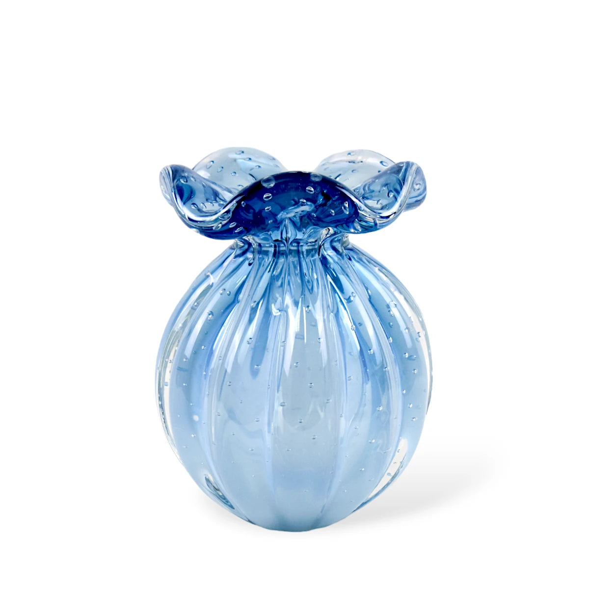 Troxuinha de Murano Cristal Azul Grande