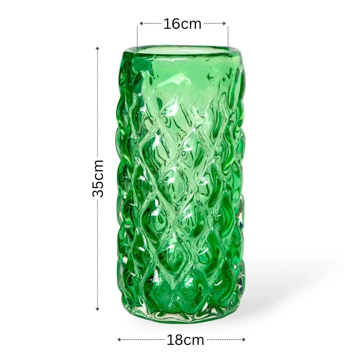 Vaso Marcato Grande em Murano Medidas