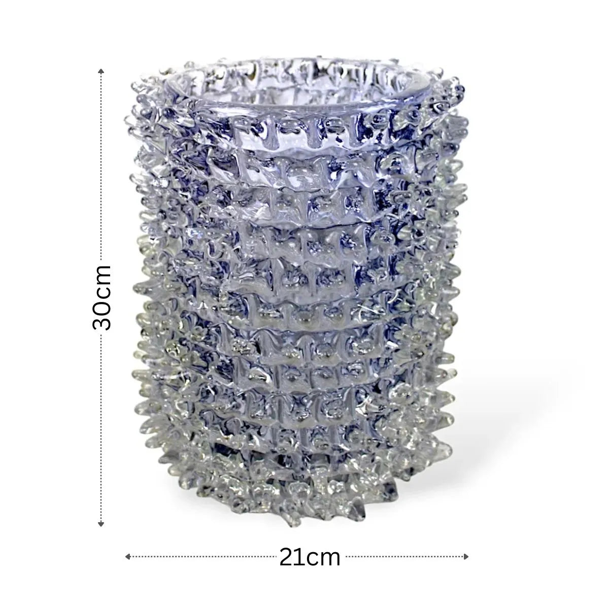 Vaso Rostratto Médio em Cristal Murano Medidas