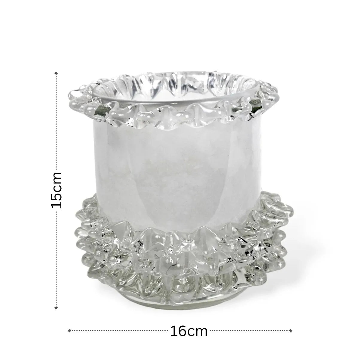 Vaso Rostratto Wires Pequeno em Murano Medidas