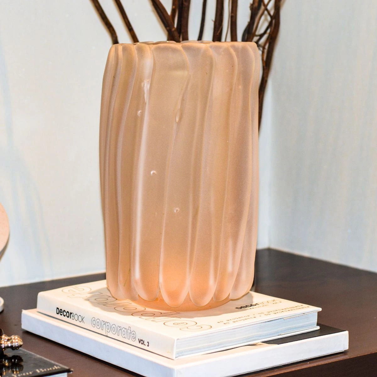 Vaso de Murano Fosco Salmão