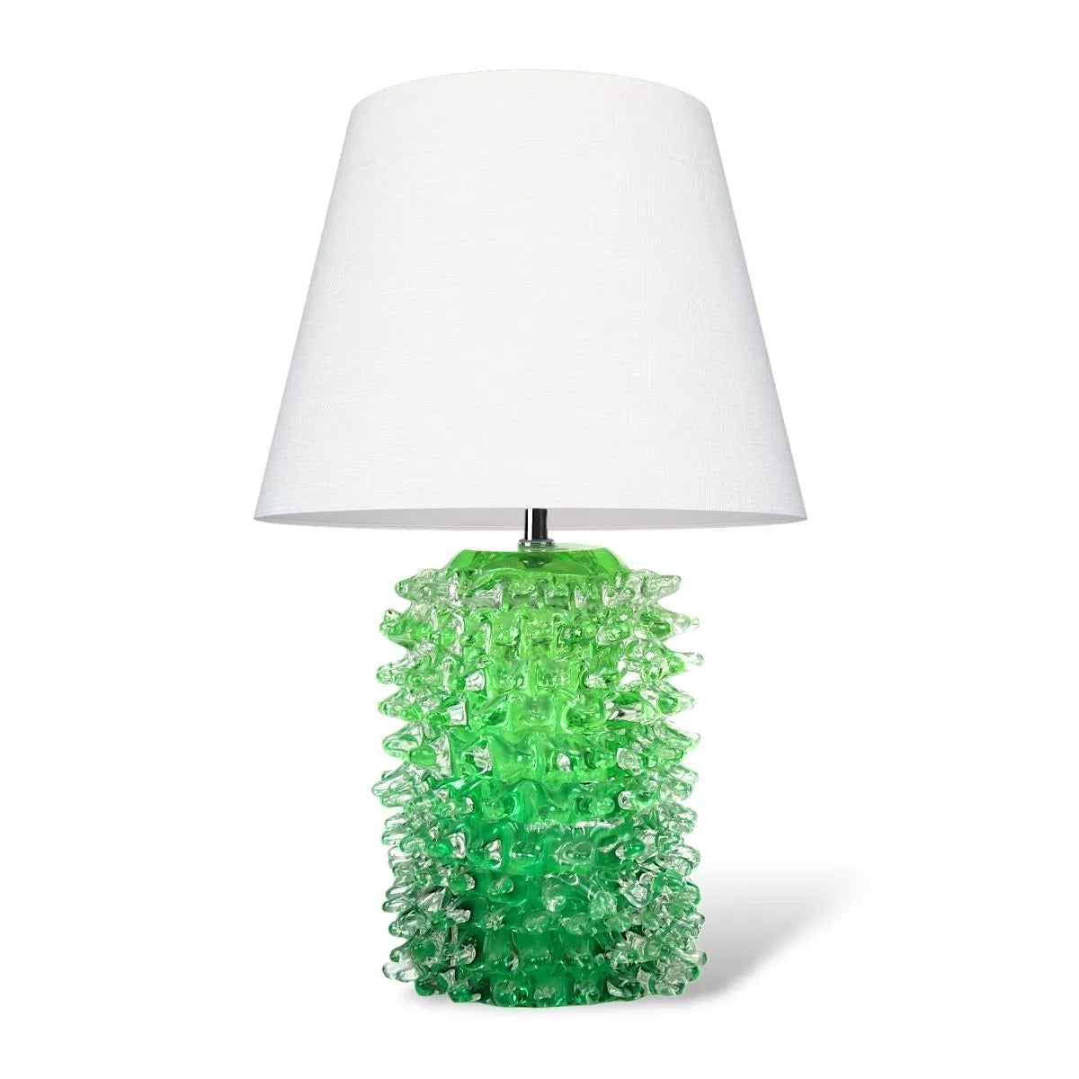 Abajur de Quarto Rostratto Cristal Murano Quartzo Verde