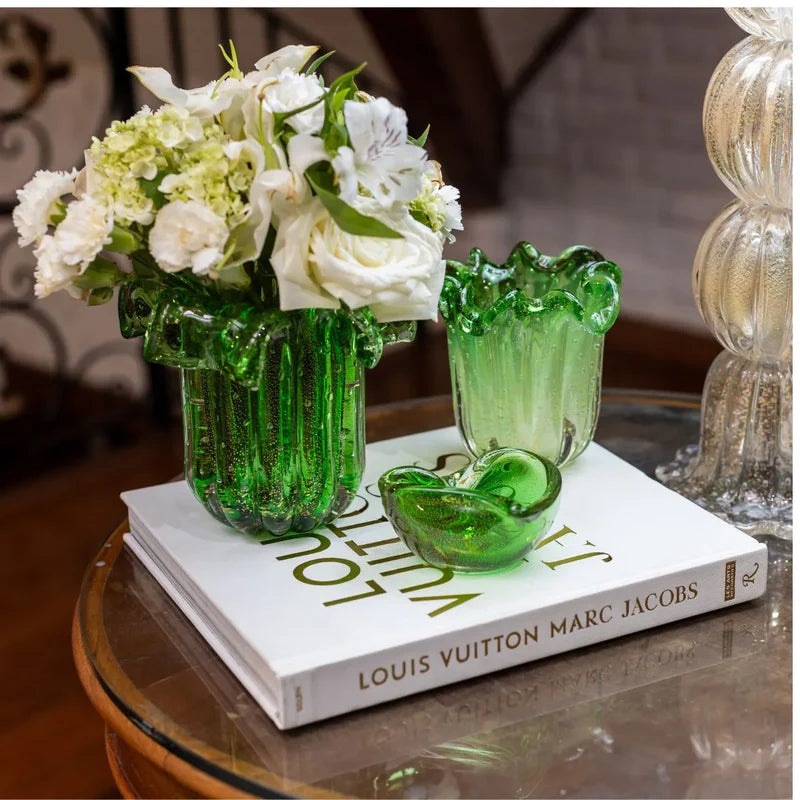 Porta Jóias Bowl Murano Coração com Ouro - PP