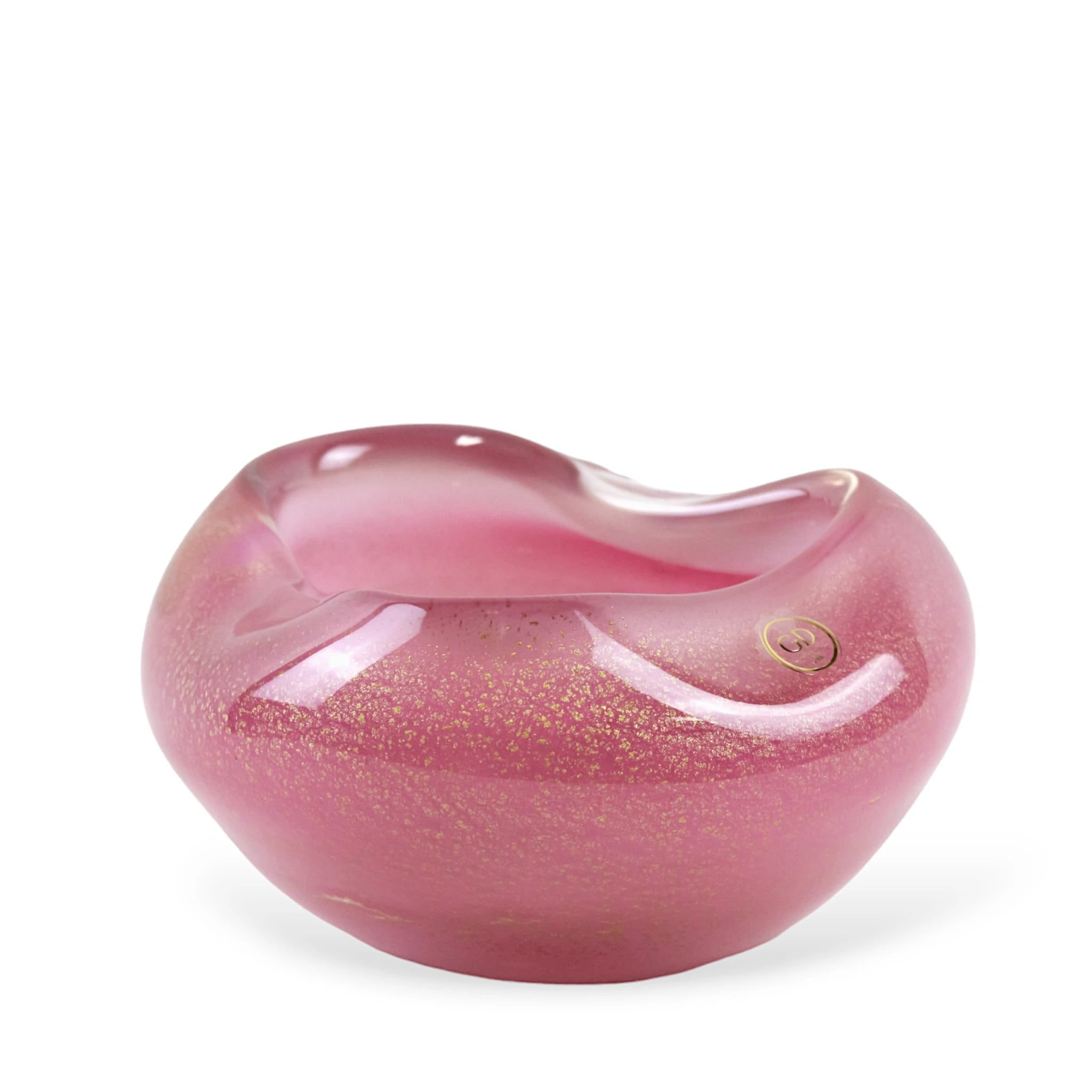 Bowl Pequeno Cachepot Rosa de Cristal em Murano
