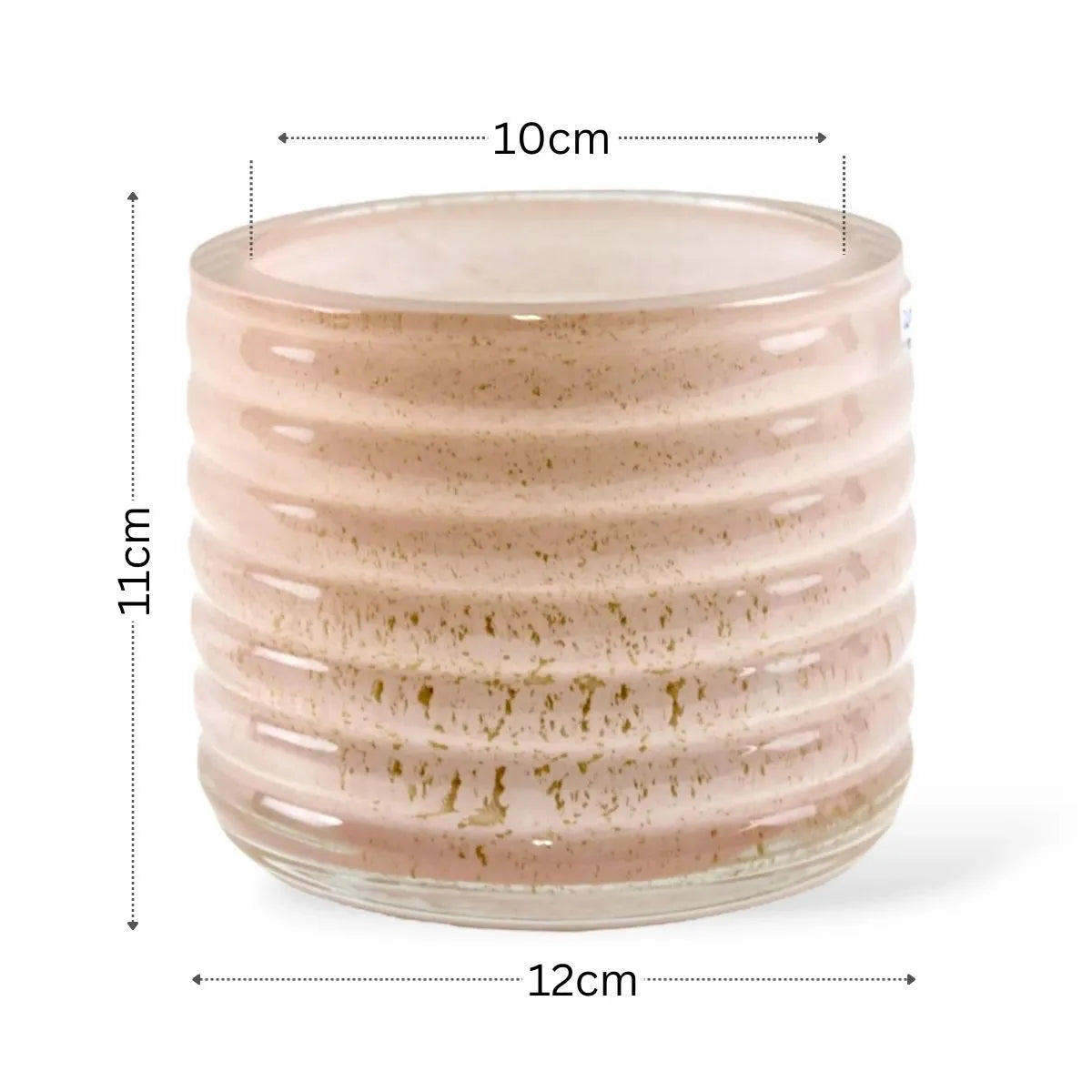 Vaso Fine Pequeno em Murano com Ouro Medidas