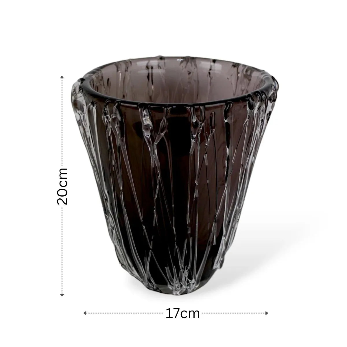 Vaso Alpina Pequeno Murano Medidas