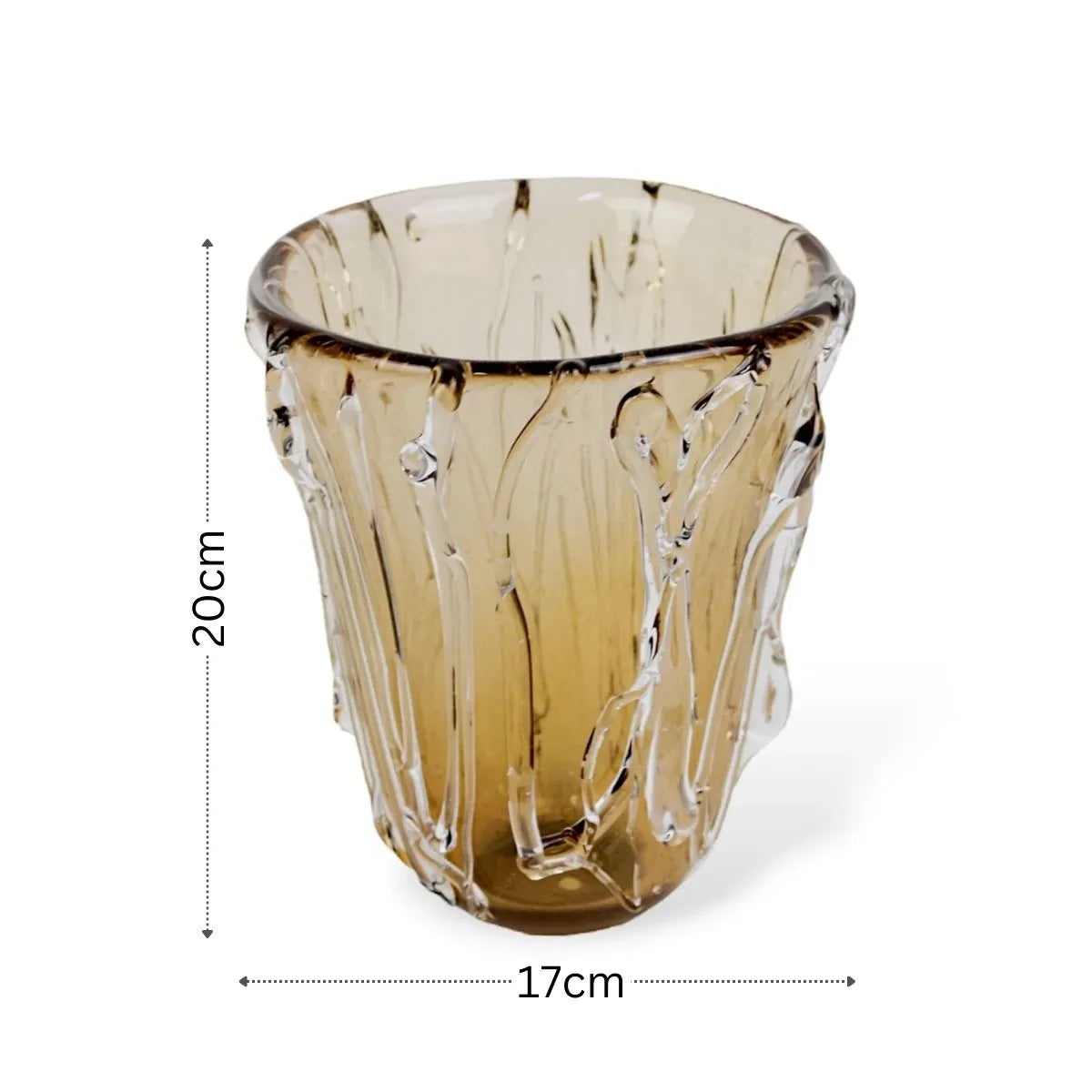 Vaso Murano Pequeno com Ouro Medidas