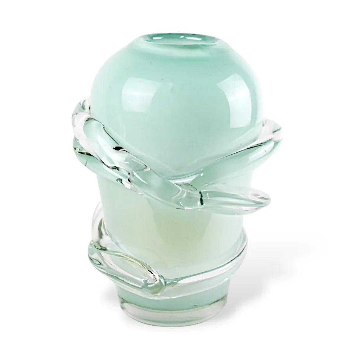 Vaso Grande de Murano Orgânico Fechado Chique Decoração de Luxo