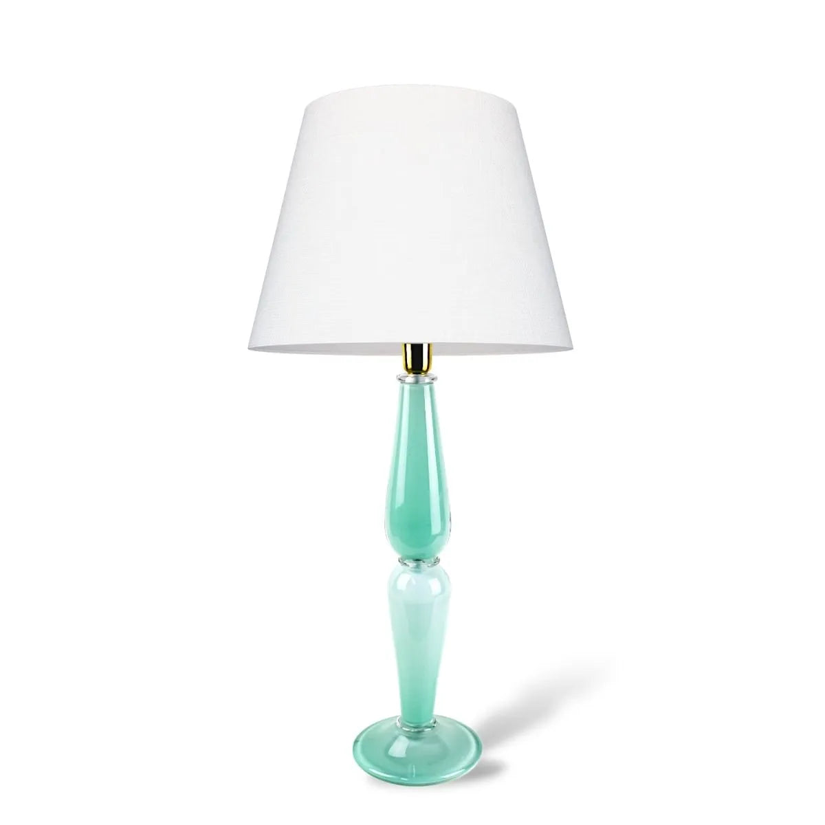 Abajur de Murano Verde Opalina Vidro Soprado