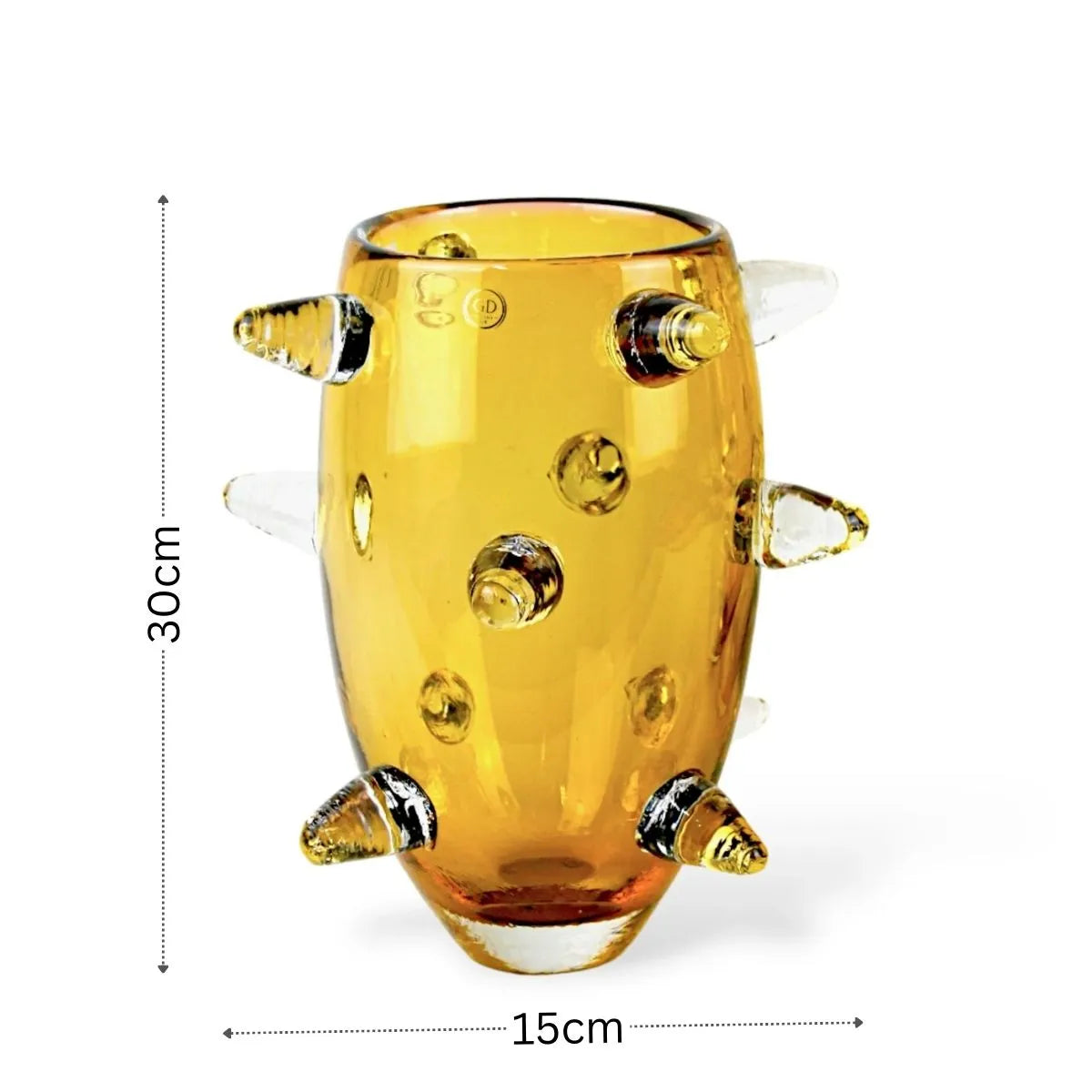 Vaso Thorn Médio em Murano Medidas