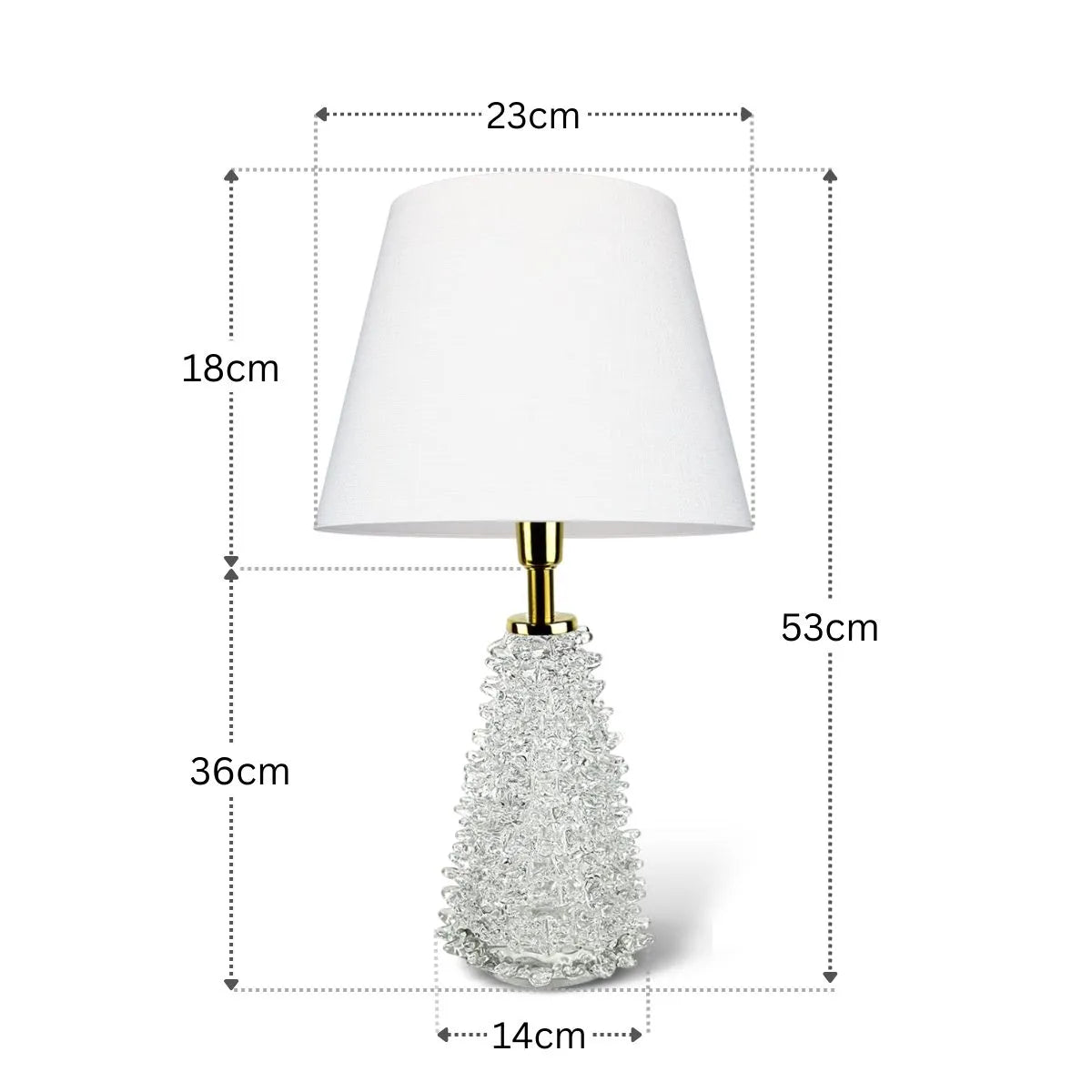 Tamanho de um Abajur Rostratto Cone Pequeno de Mesa Quarto