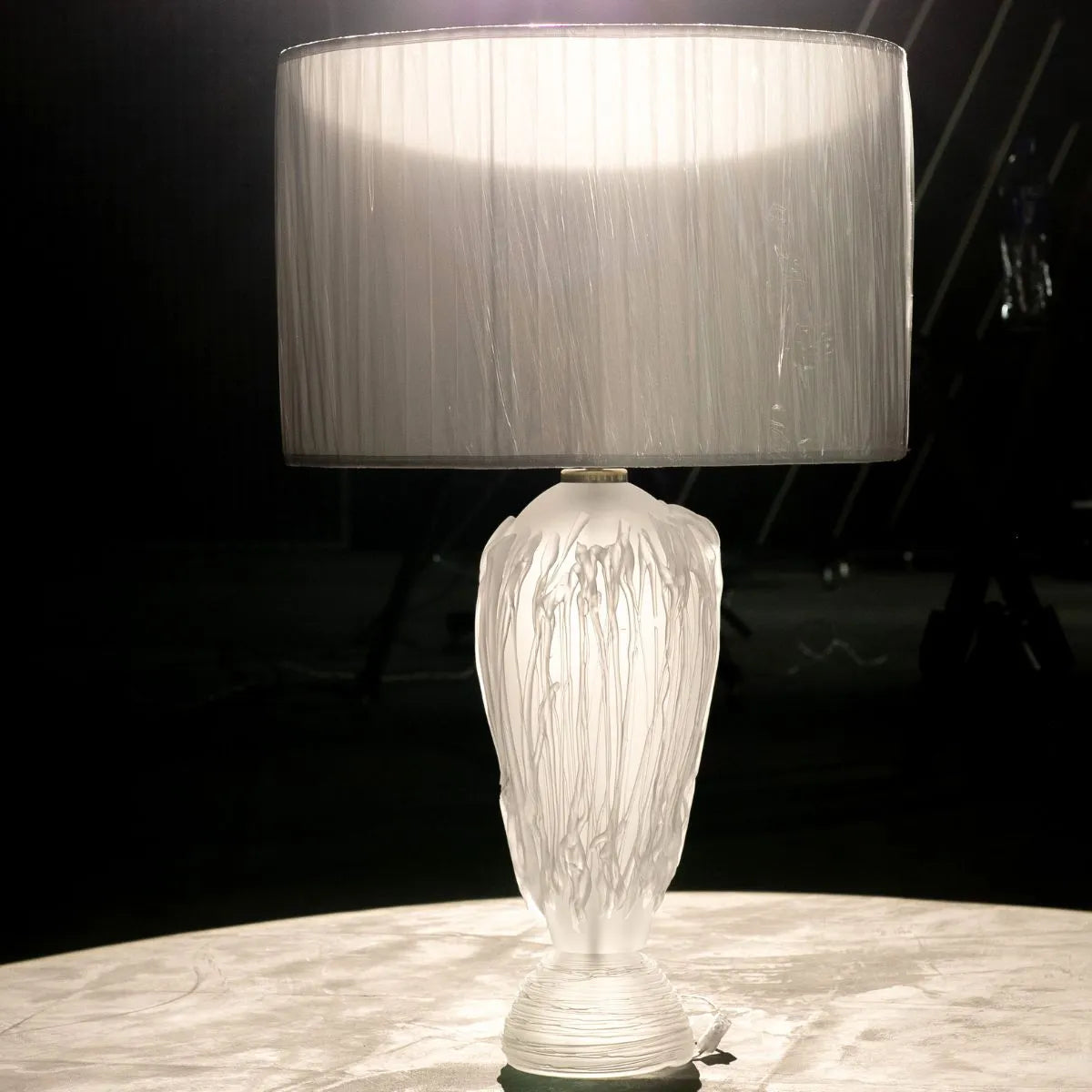 Abajur Cristal Murano Viena Fosco Ambientado