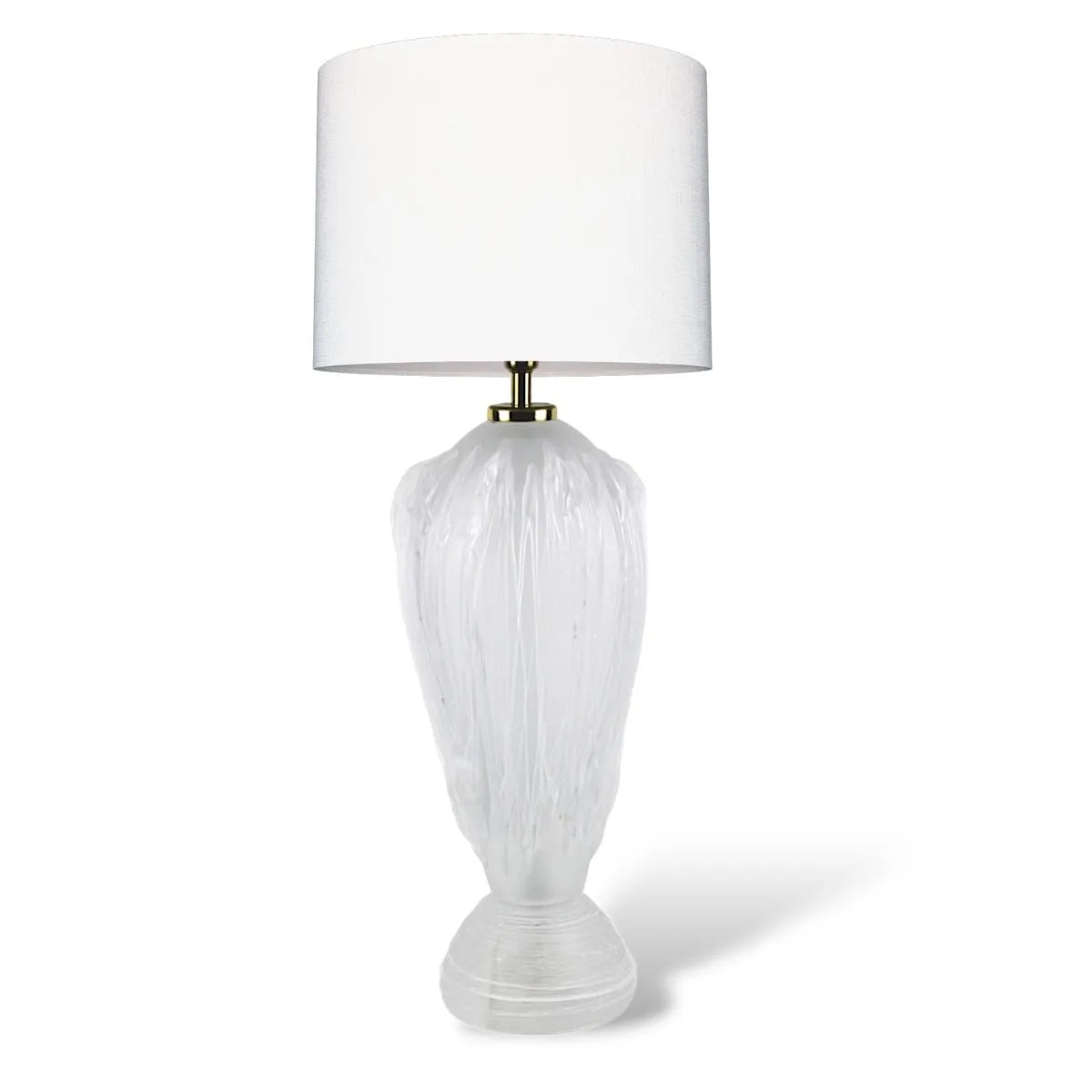 Abajur Grande Cristal Murano Viena Fosco 96cm