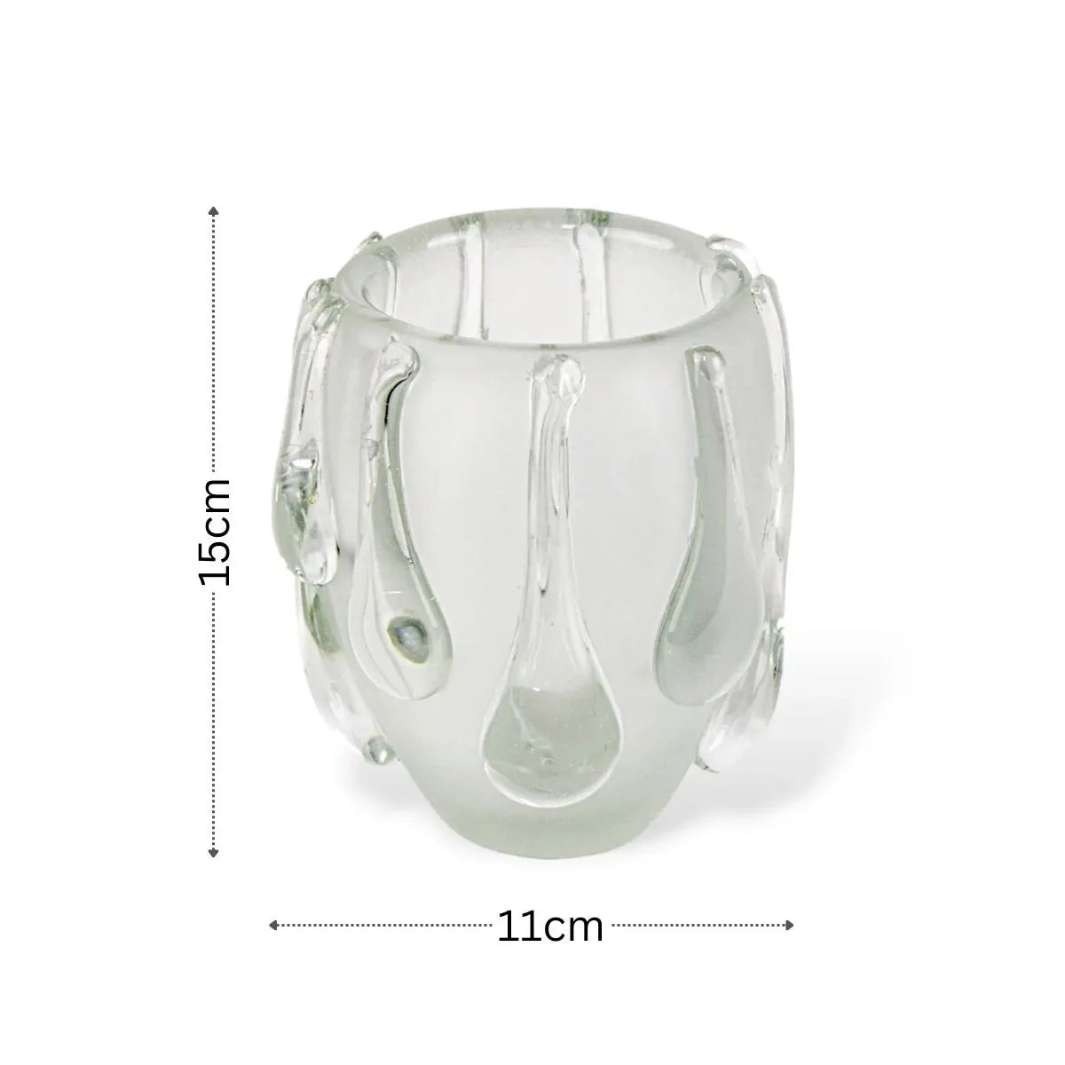 Vaso Acqua Pequeno Murano Cristal Fosco Medidas