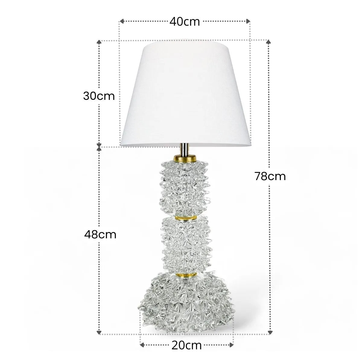 Abajur Murano Cristal Rostratto Cristal Claro