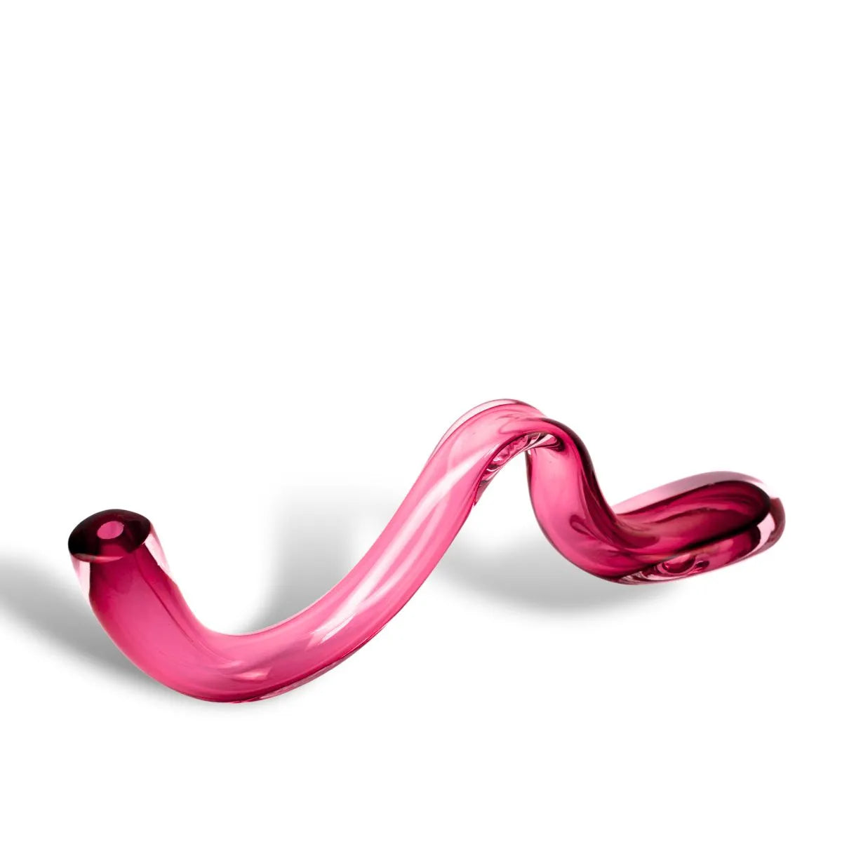 Cobra Escultura de Cristal Murano Decoração Casa Rosa Pink