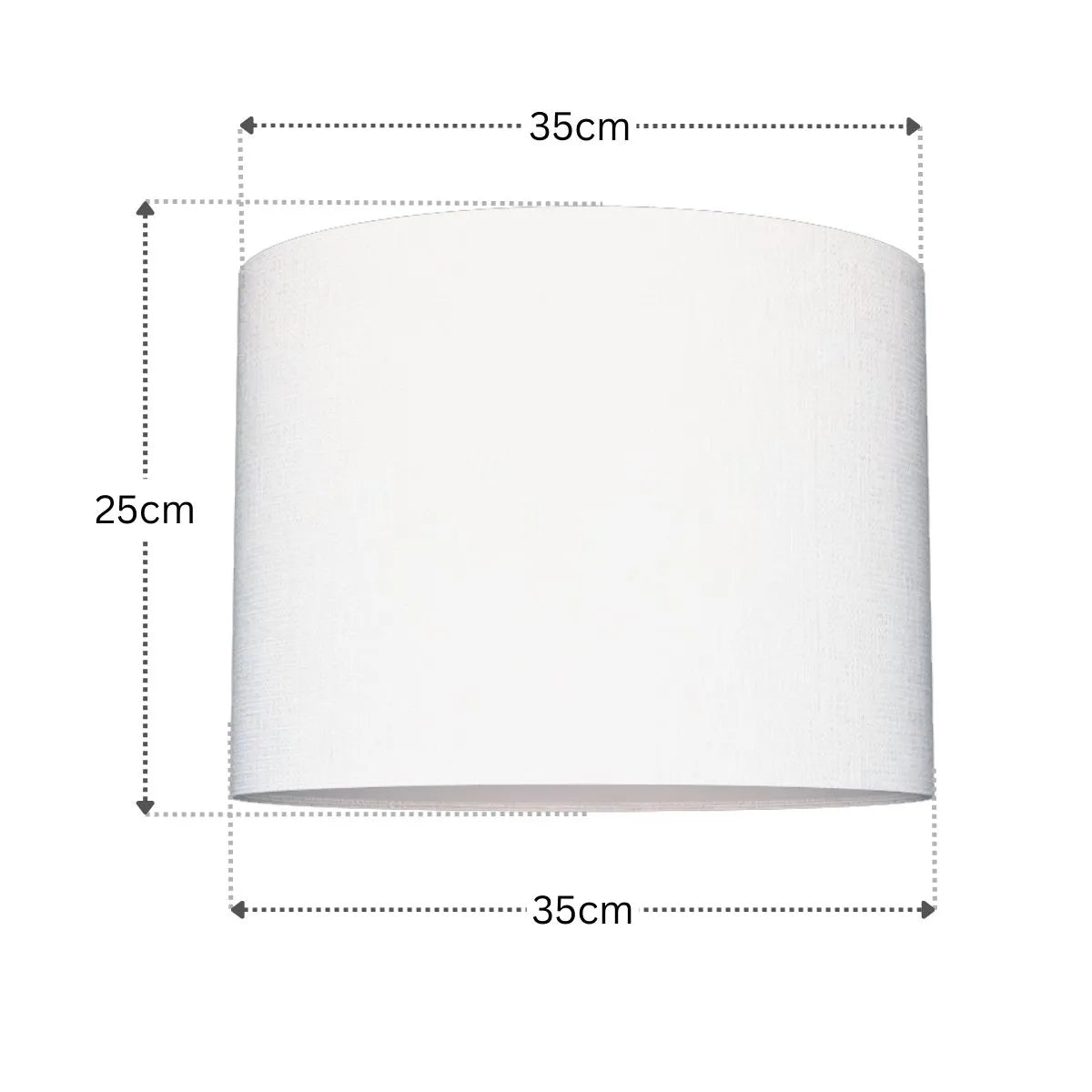 Cúpula de Linha Branco para Abajures Médios Medidas