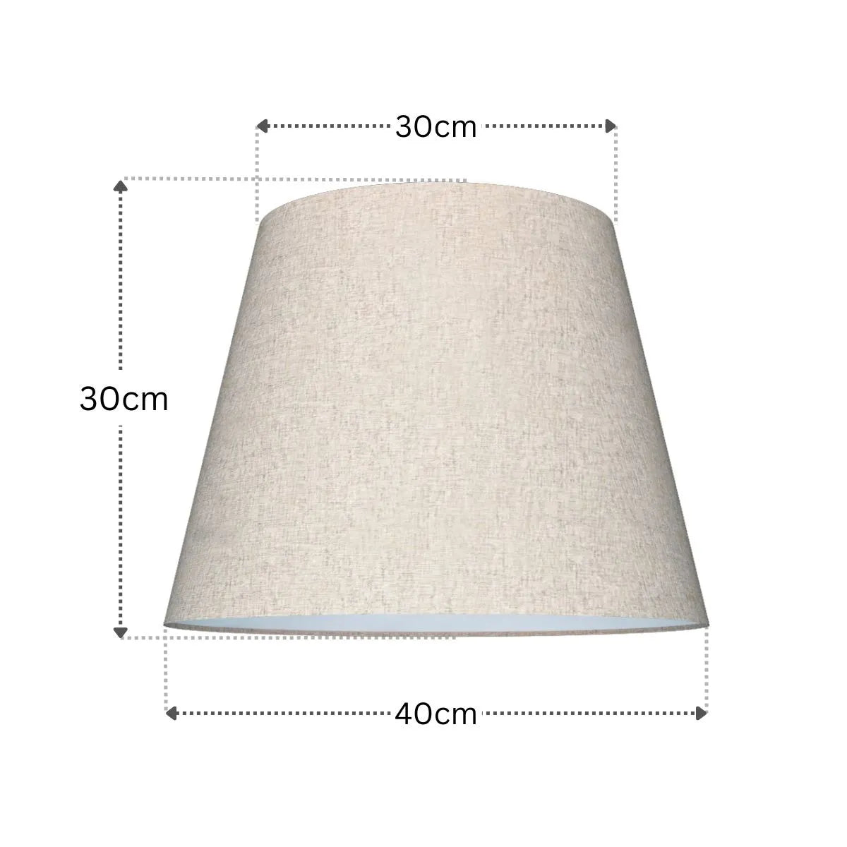 Cúpula Grande de Linho Cru para Abajur Tamanho Médio