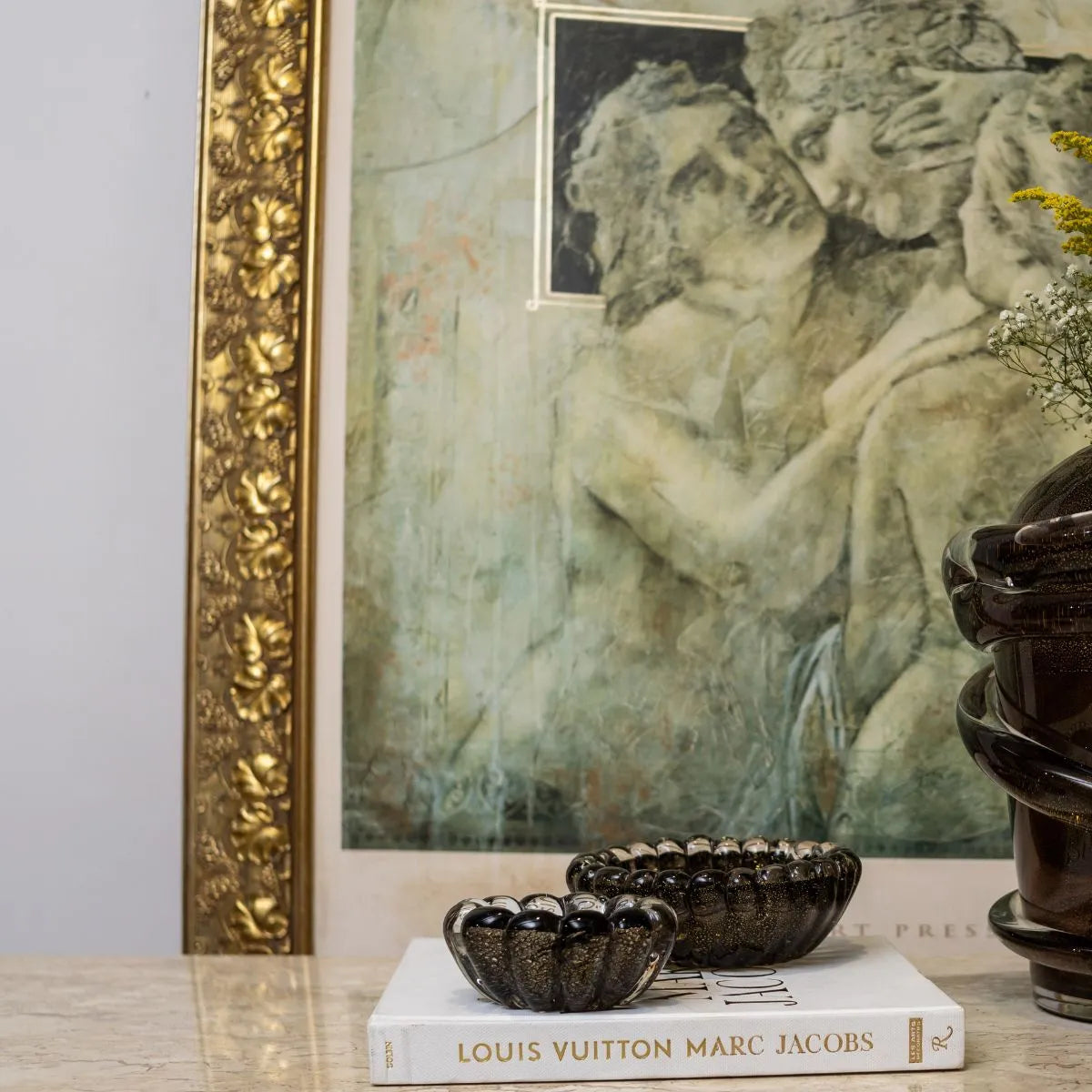 Bowl de Cristal Porta Joias Organizador de Murano Cristal