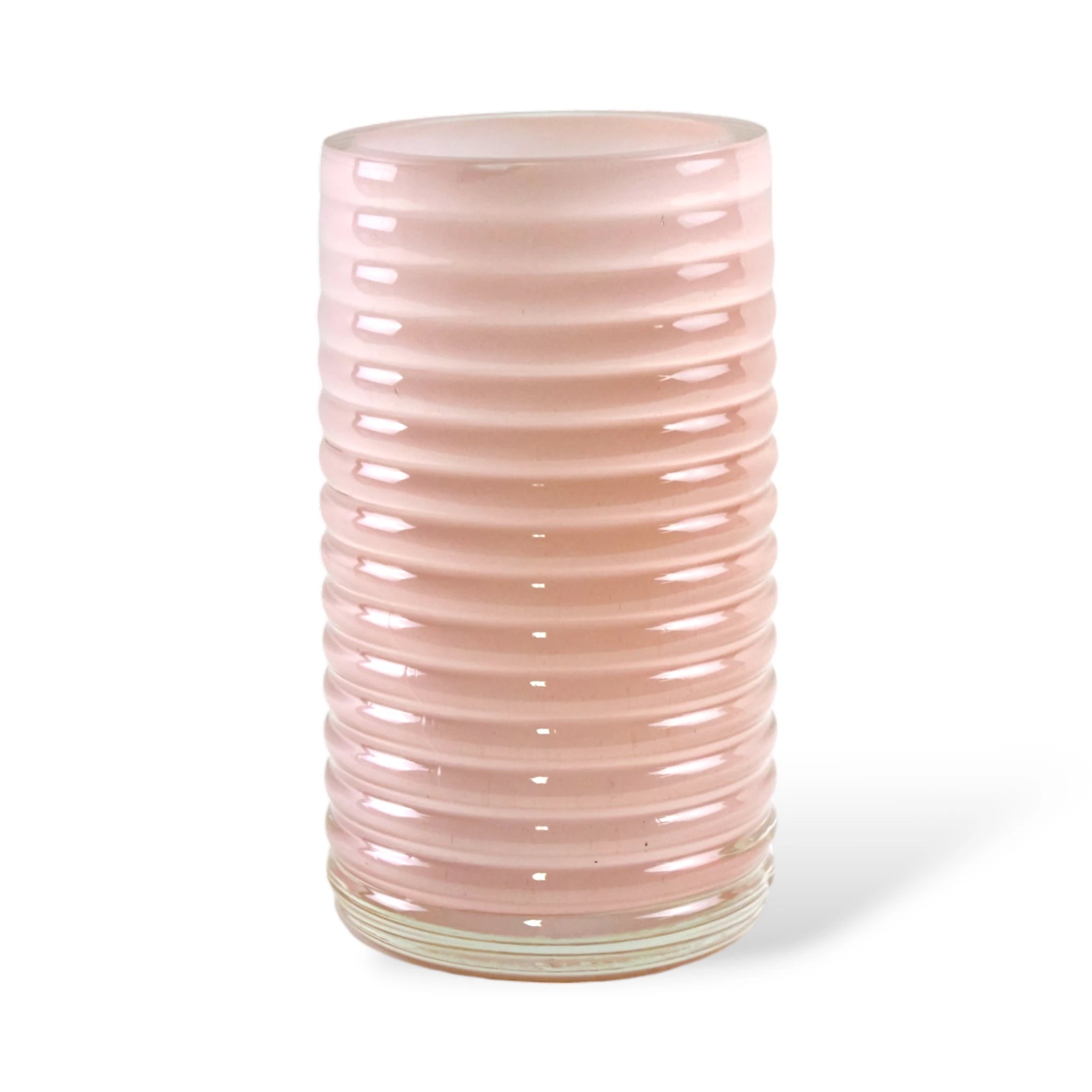 Vaso de Murano Cristal com Ouro Rosa Grande