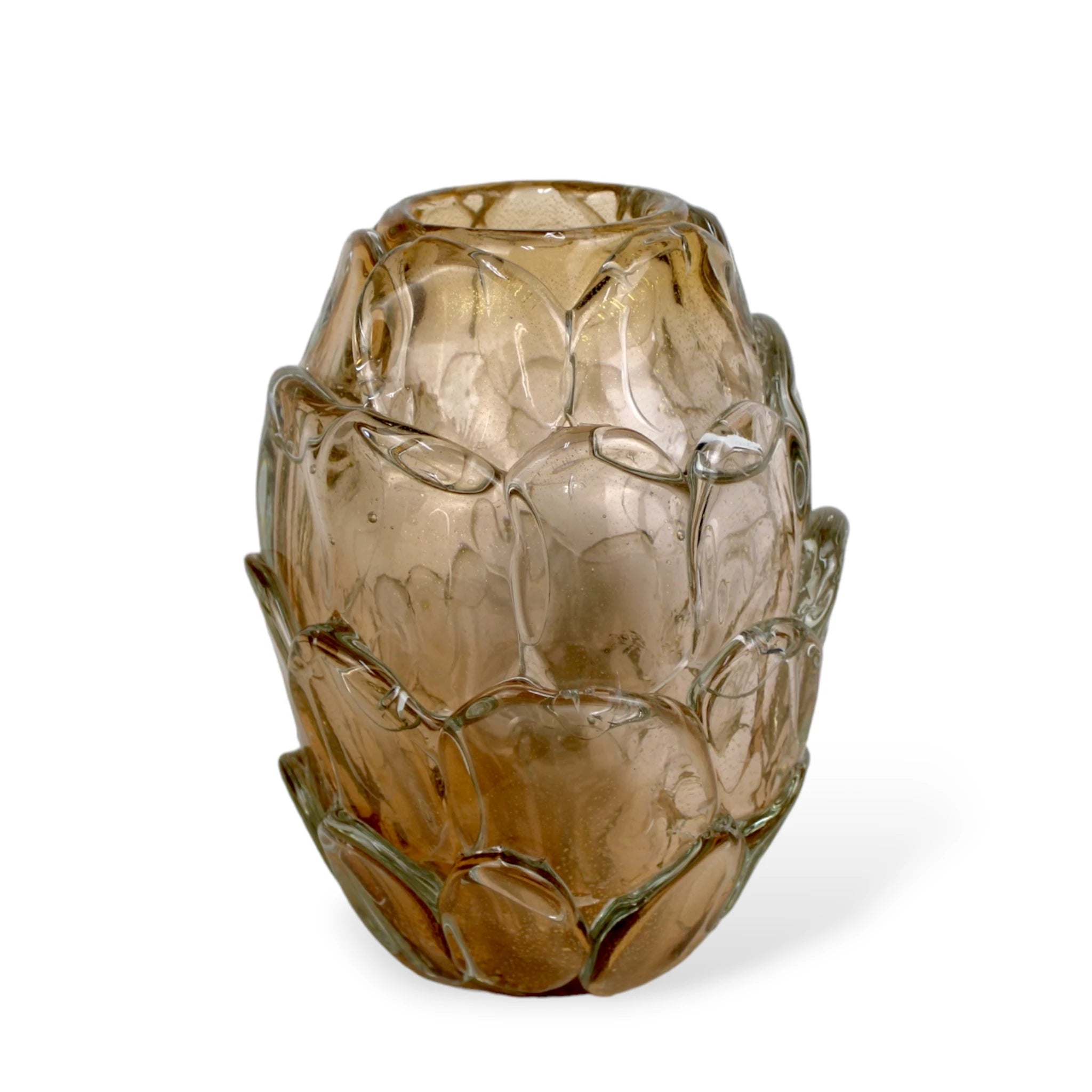 Vaso de Cristal Murano com Ouro