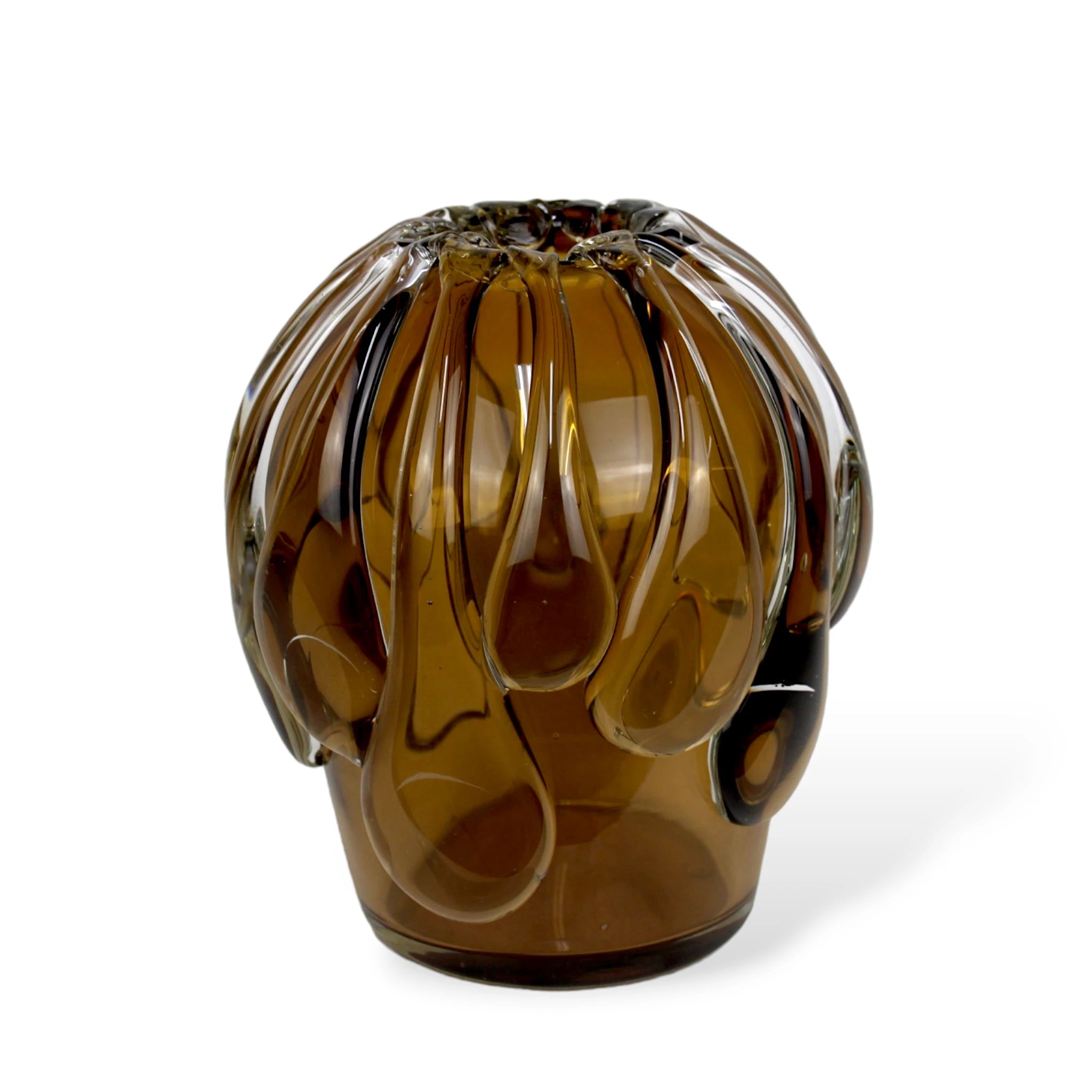 Vaso de Murano Ambar Lagrimas Pequeno Cristal