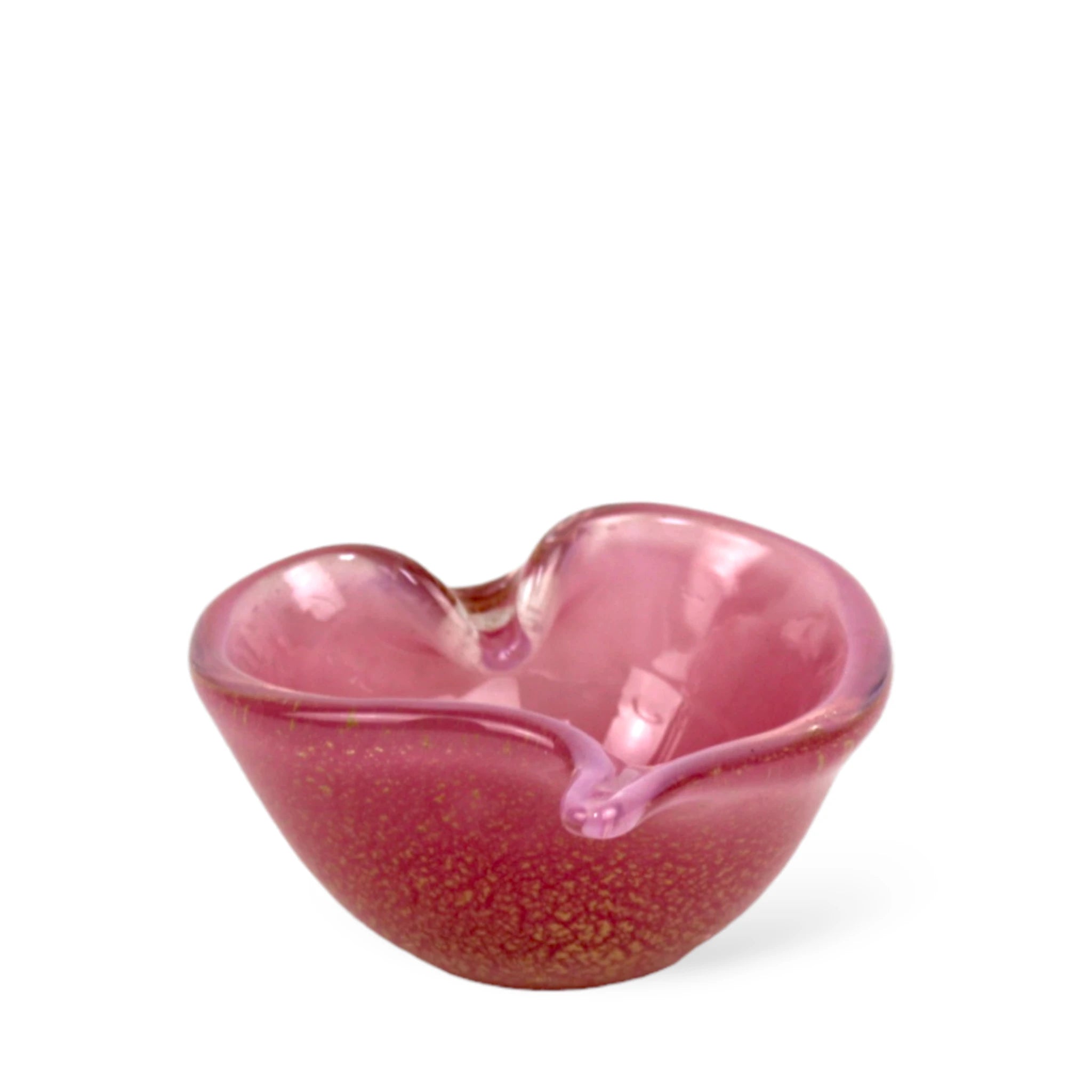 Bowl Coração de Cristal em Murano com Ouro Pequeno