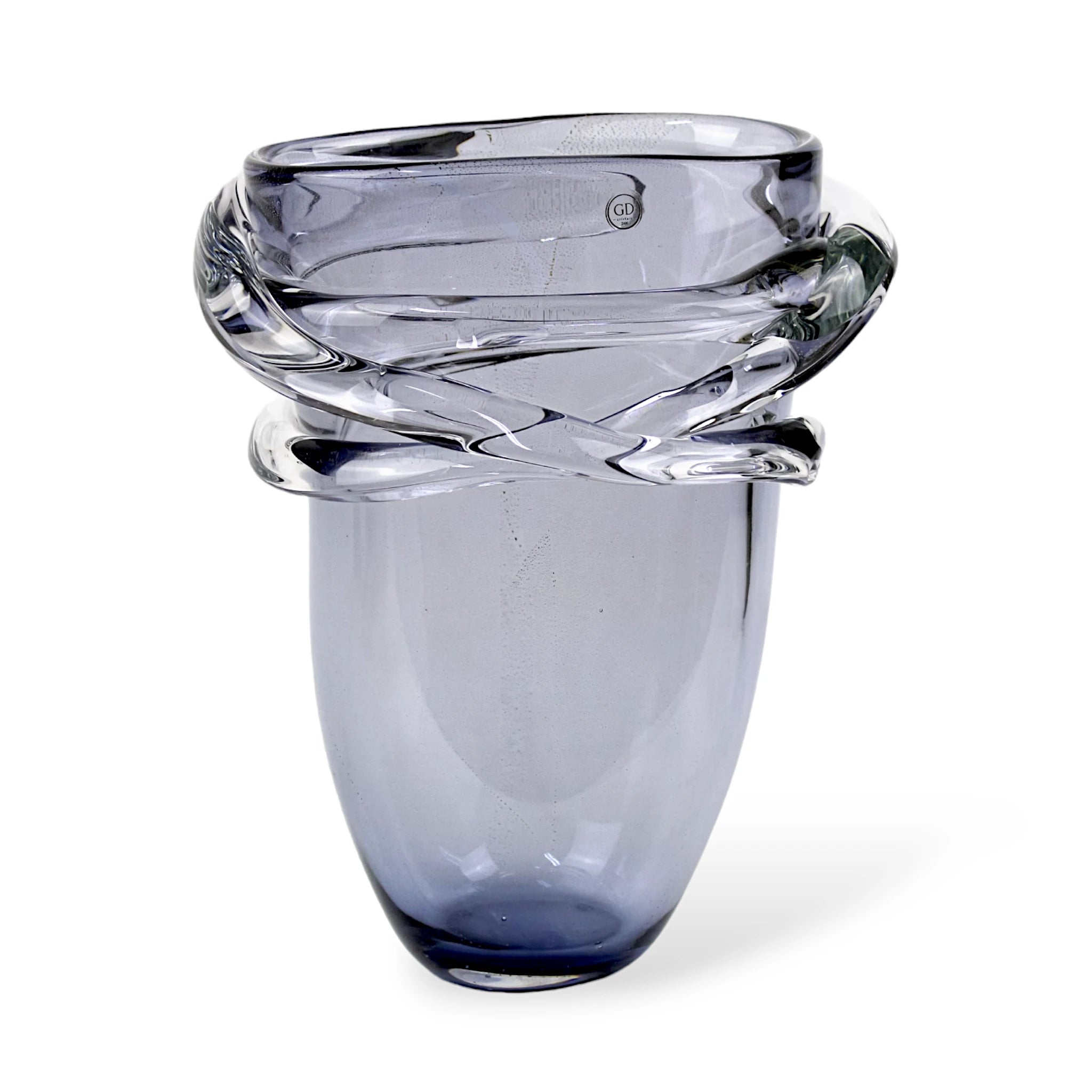 Vaso de Cristal Murano Grande Azul