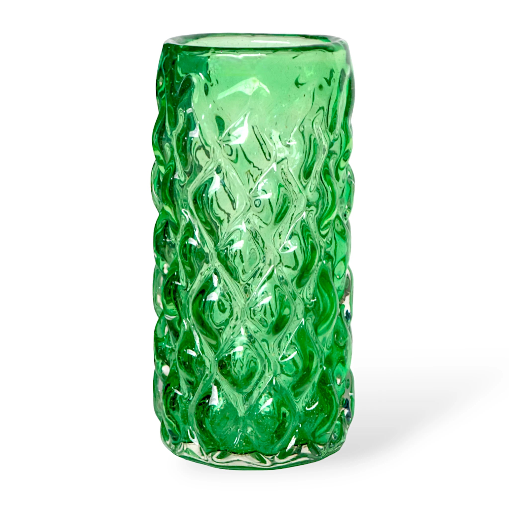 Vaso Grande de Murano Cristal Verde
