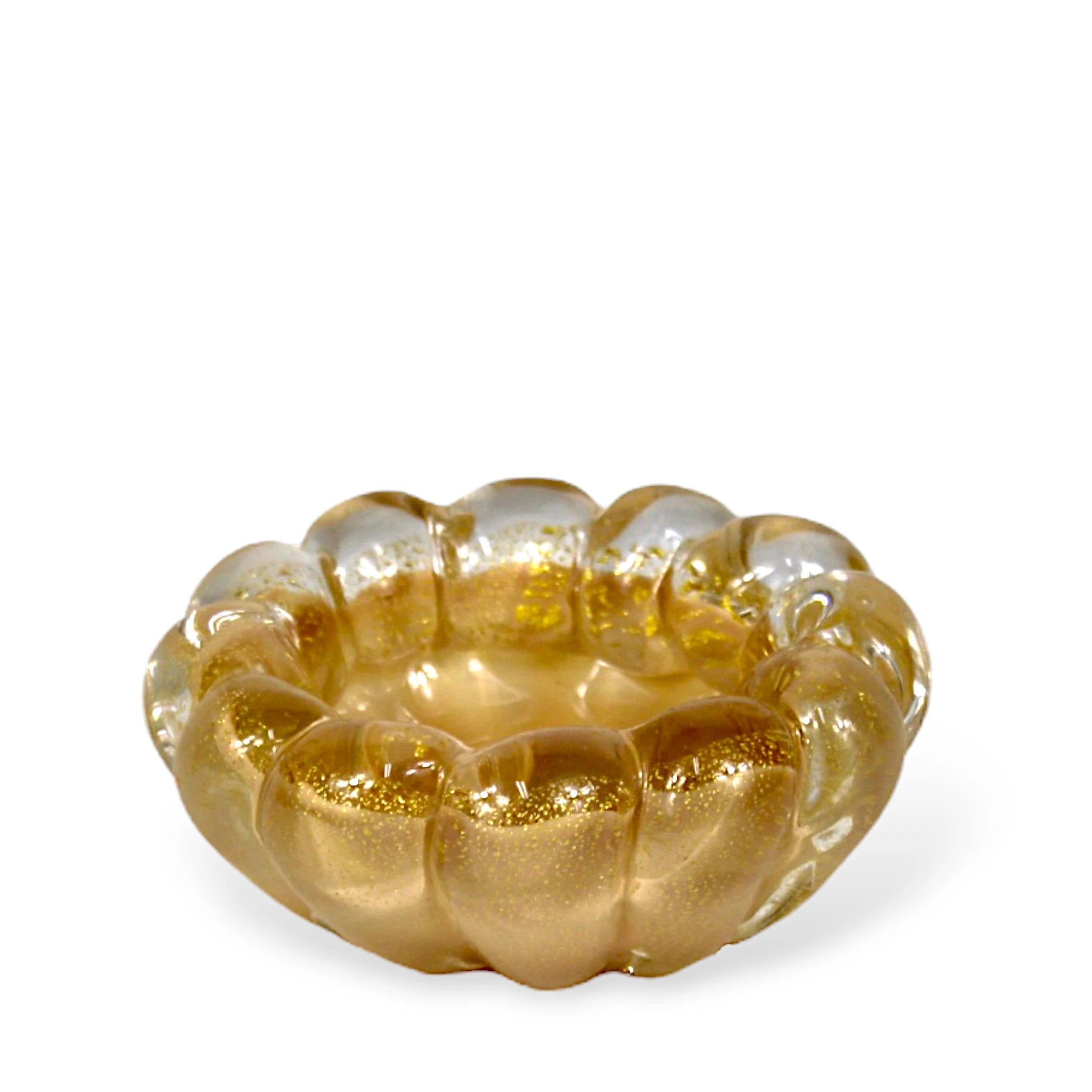 Bowl de Cristal com Ouro Mesa Posta Organizador Porta Joias