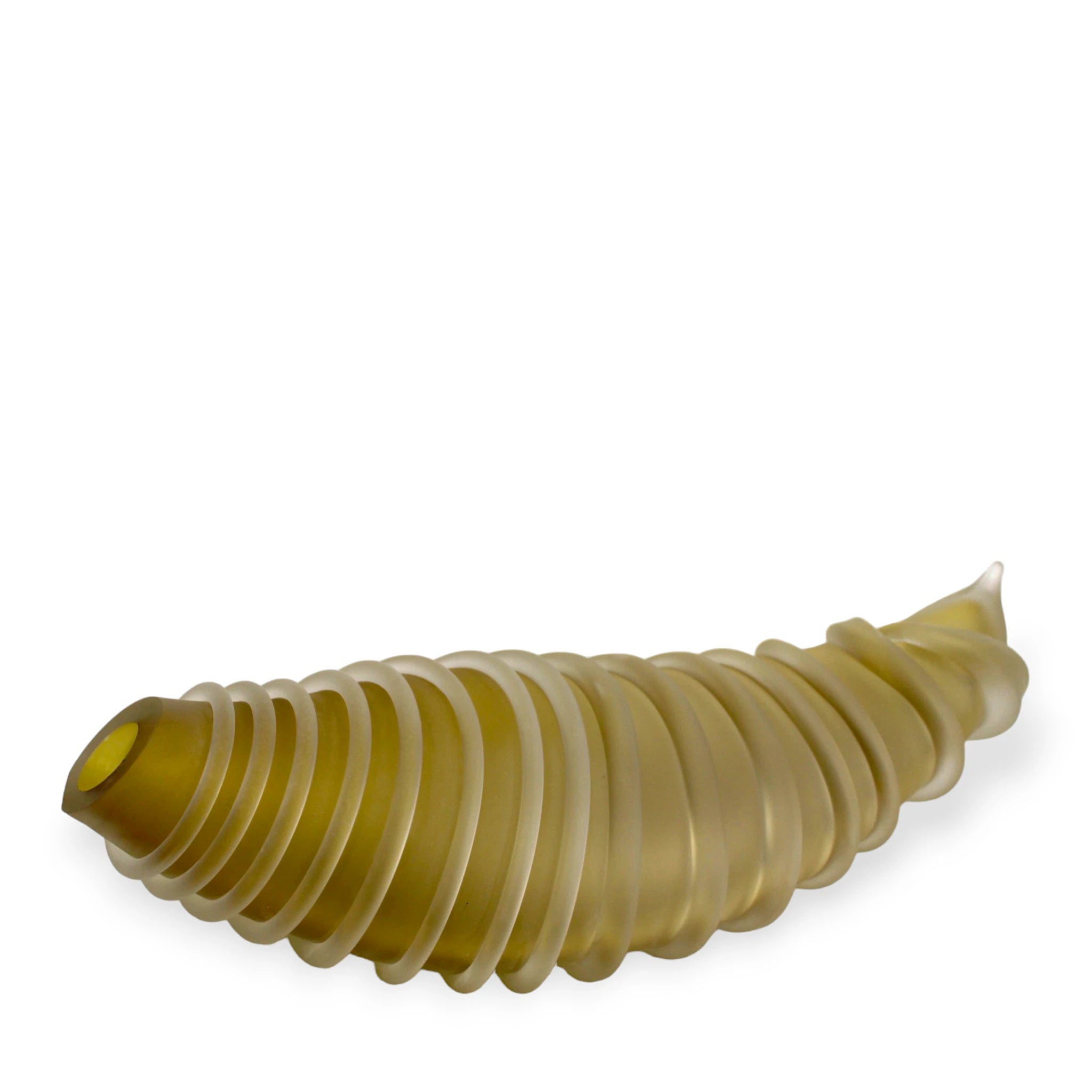 Vaso Deitado Escultura de Cristal Murano Fosca