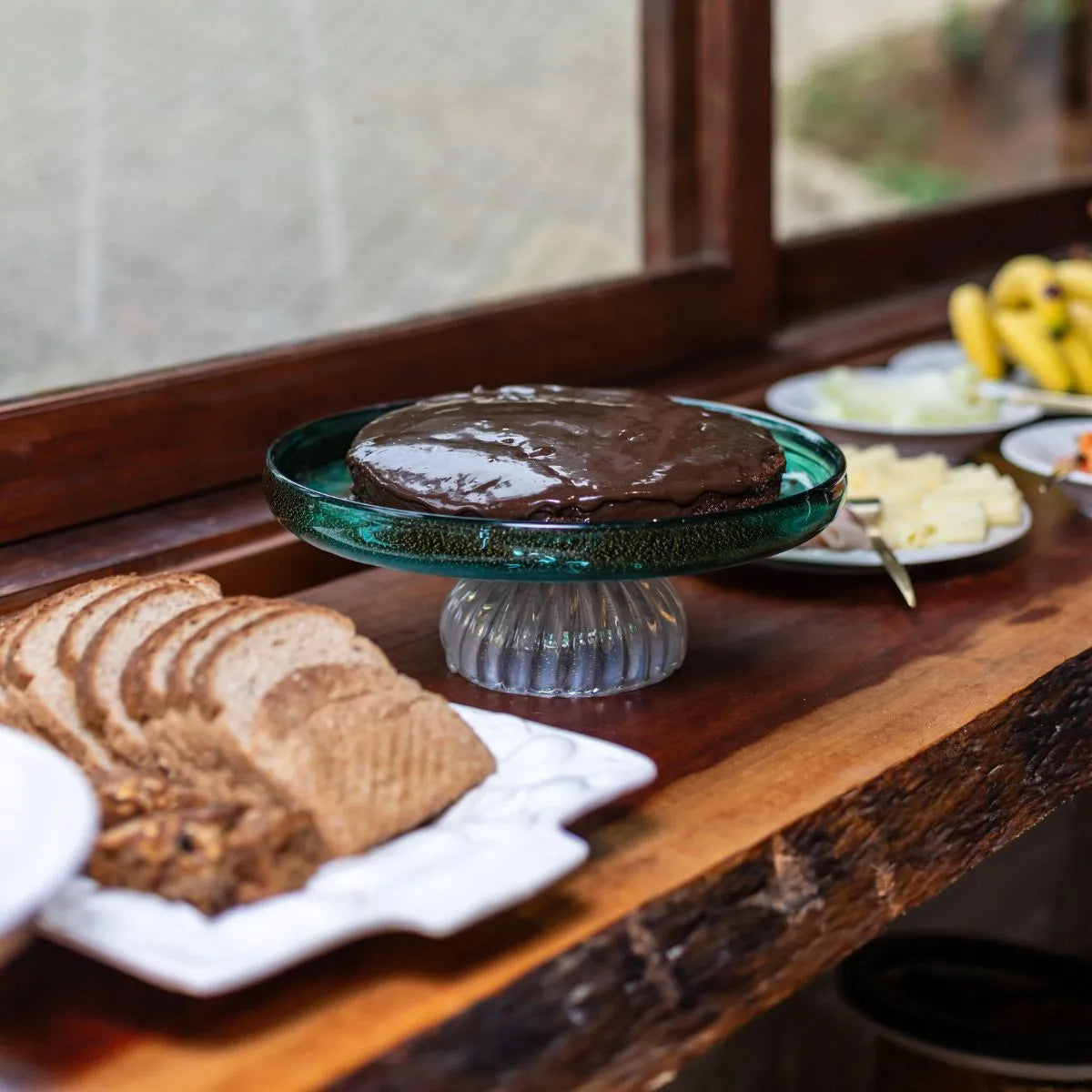 Boleira de Murano Decoração Mesa Luxuosa