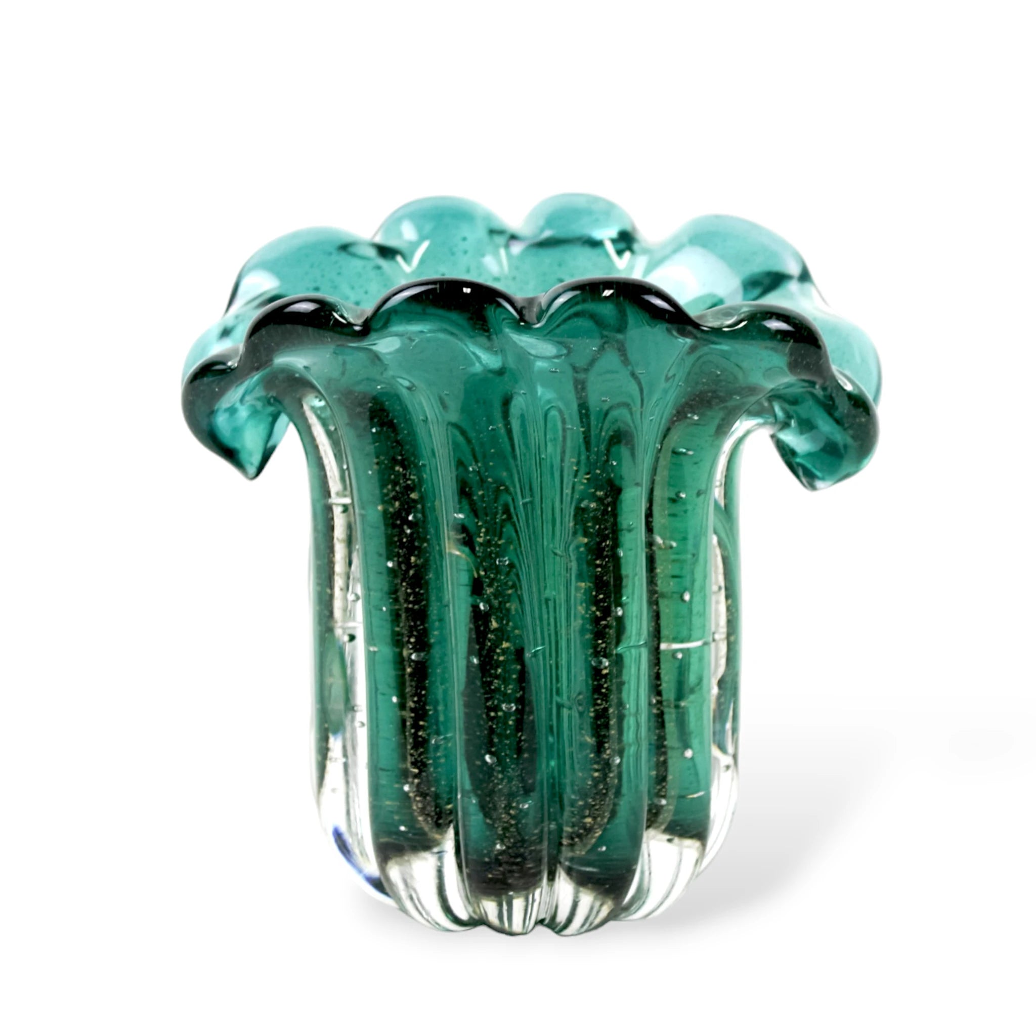 Mini Vaso Cachepot de Murano Verde Organizador Porta Treco