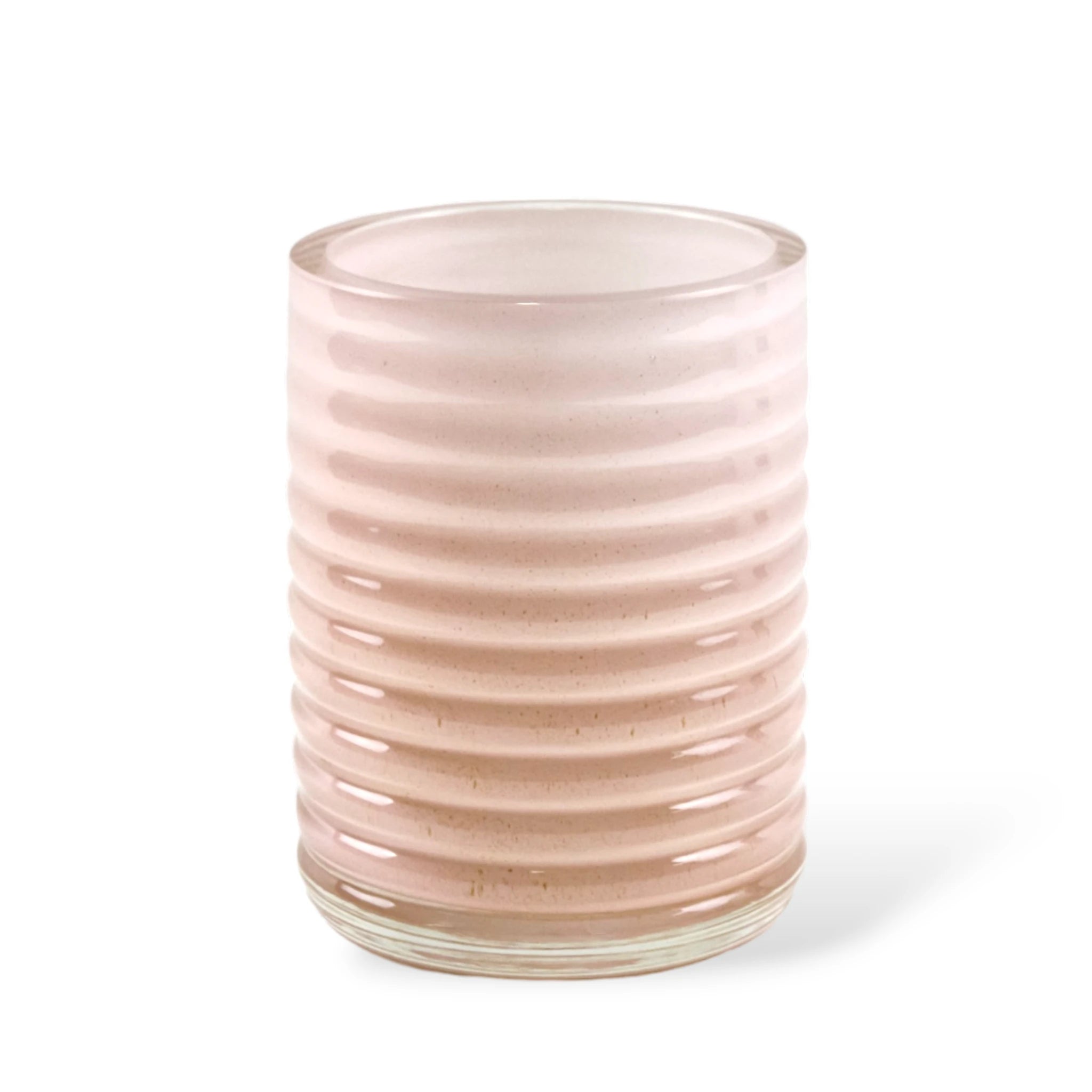 Vaso de Murano Cristal com Ouro Rosa Médio