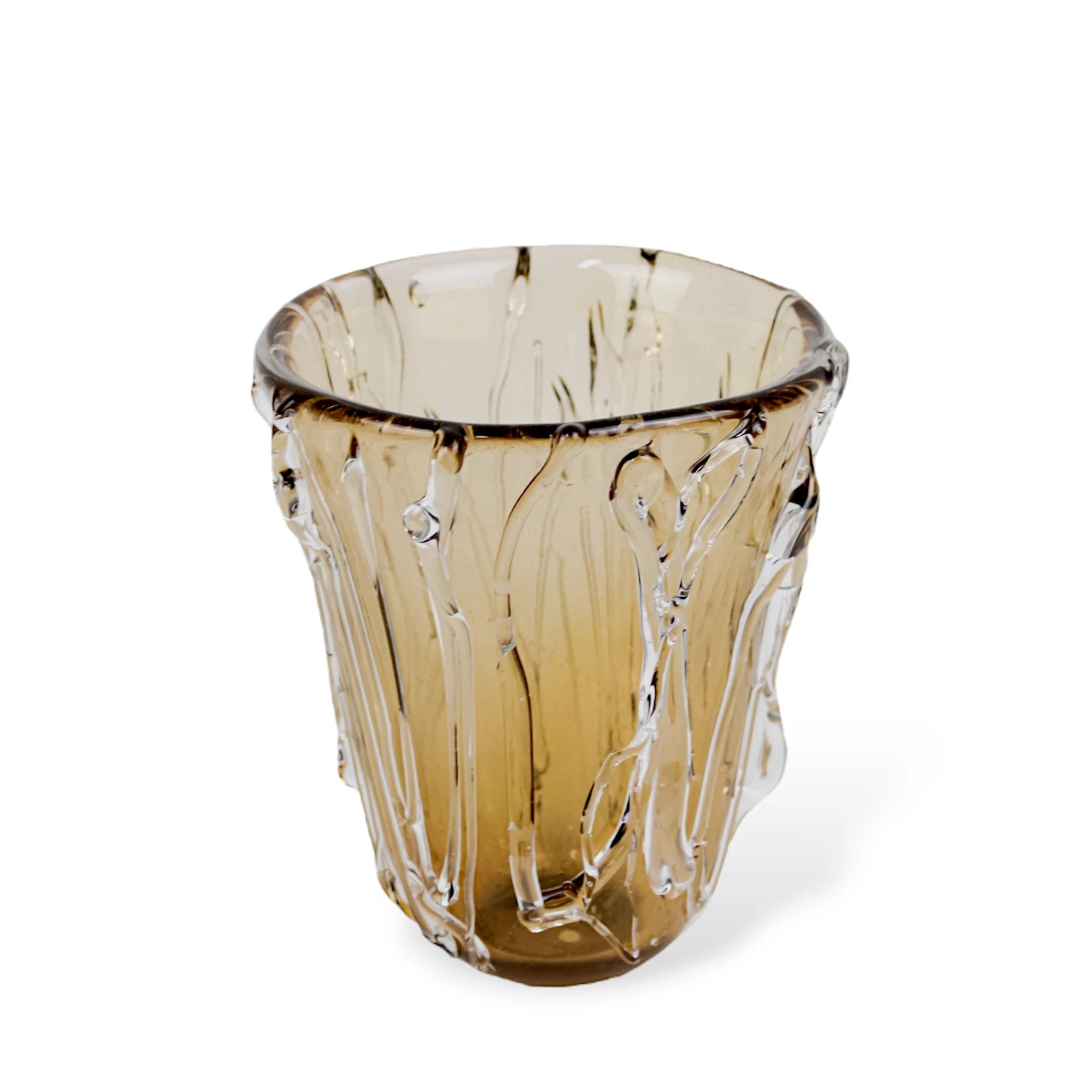Vaso de Cristal Murano com Ouro