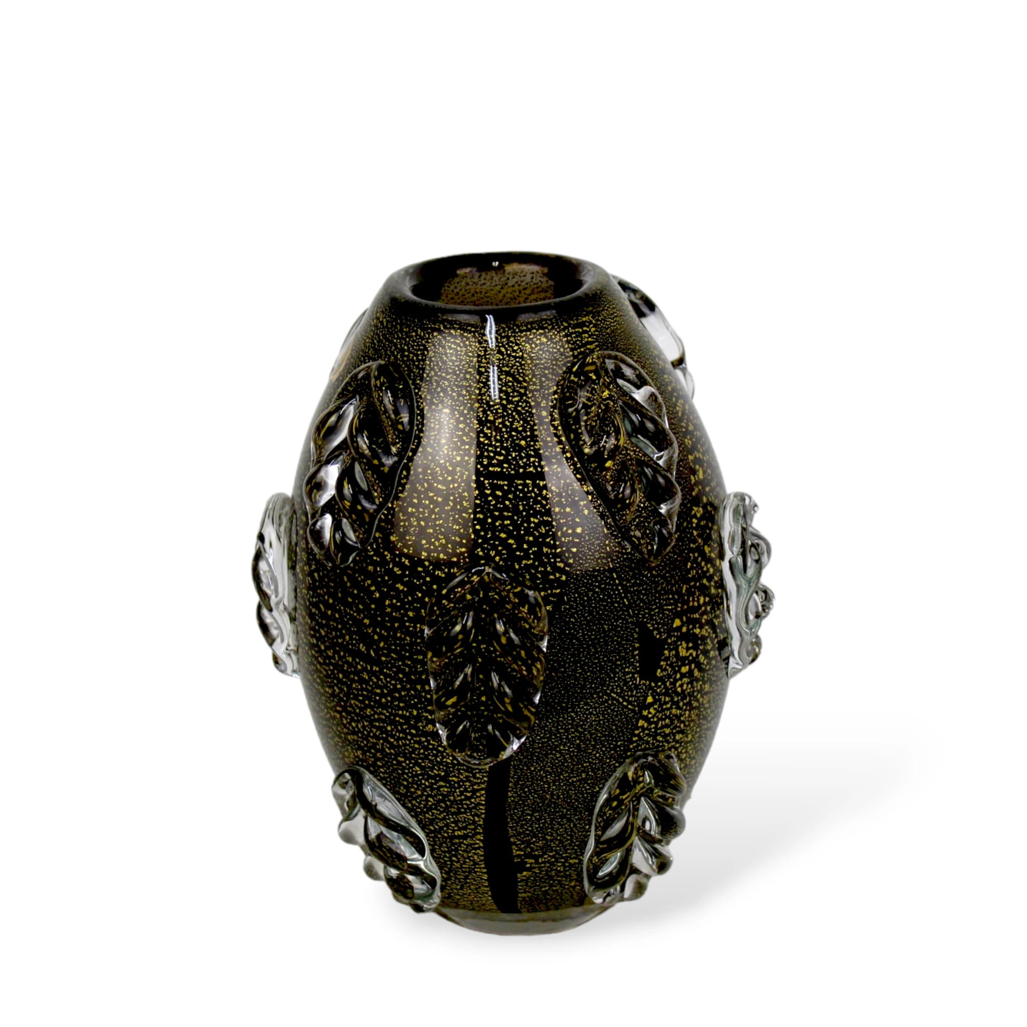 Vaso Pequeno com Ouro de Cristal Murano