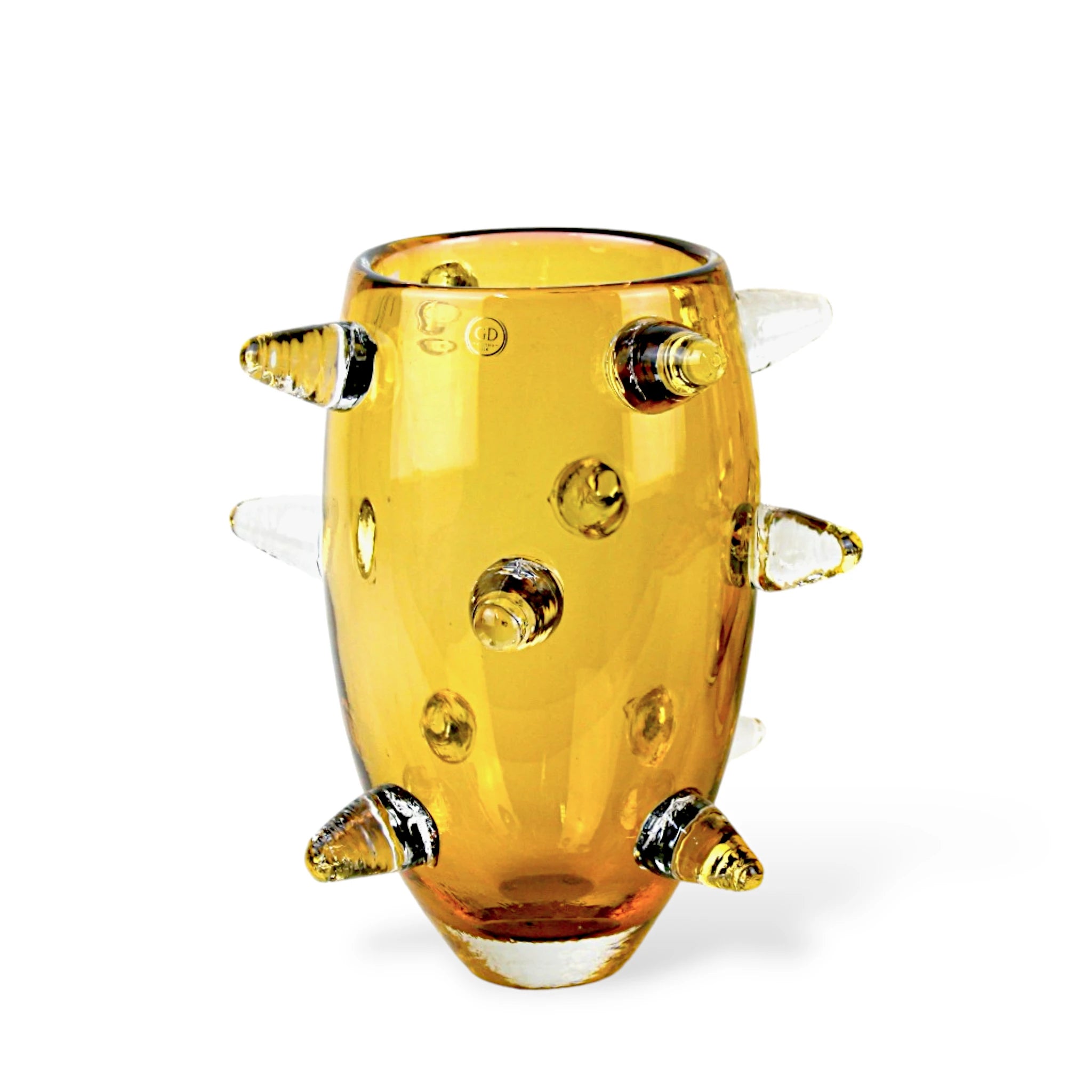 Vaso Thorn Médio Detalhes de Espinhos cor Aurora